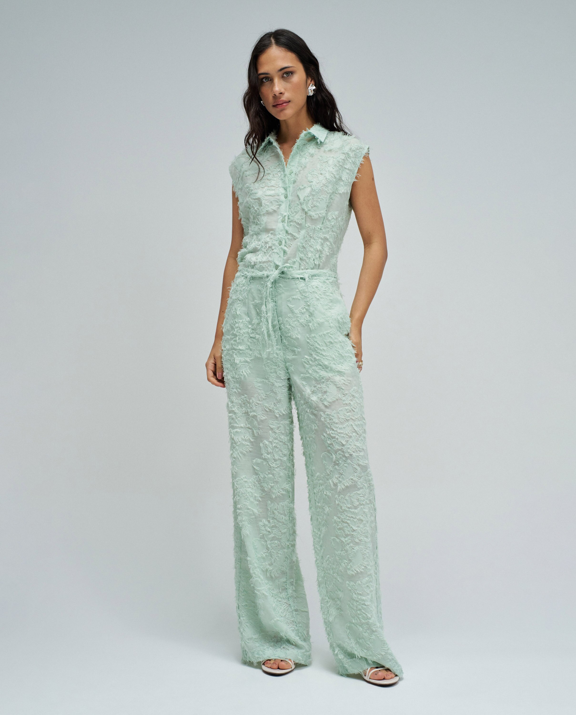Camisa com Jacquard Verde-claro-5