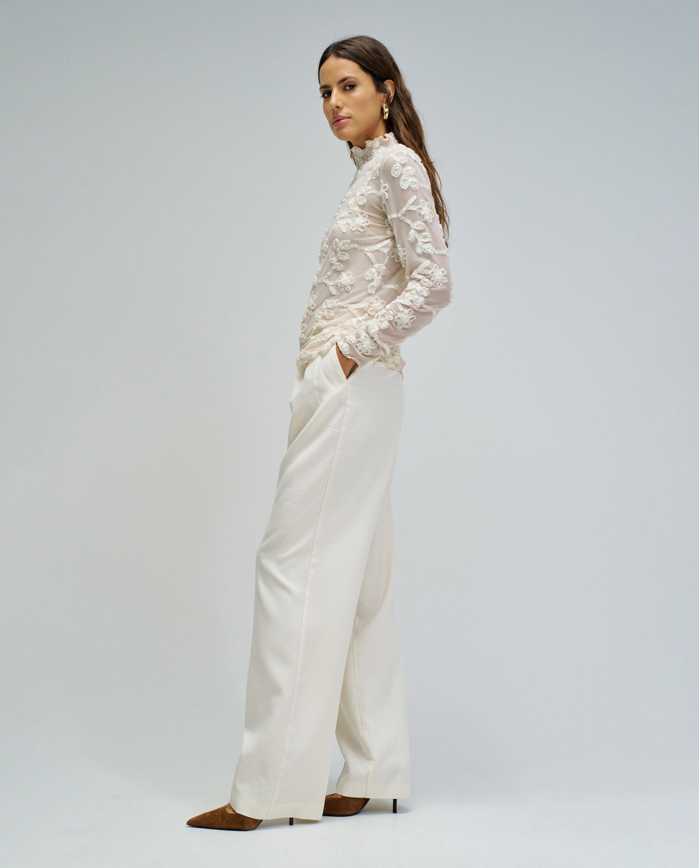 Camisola com Efeito Tridimensional Natural-2