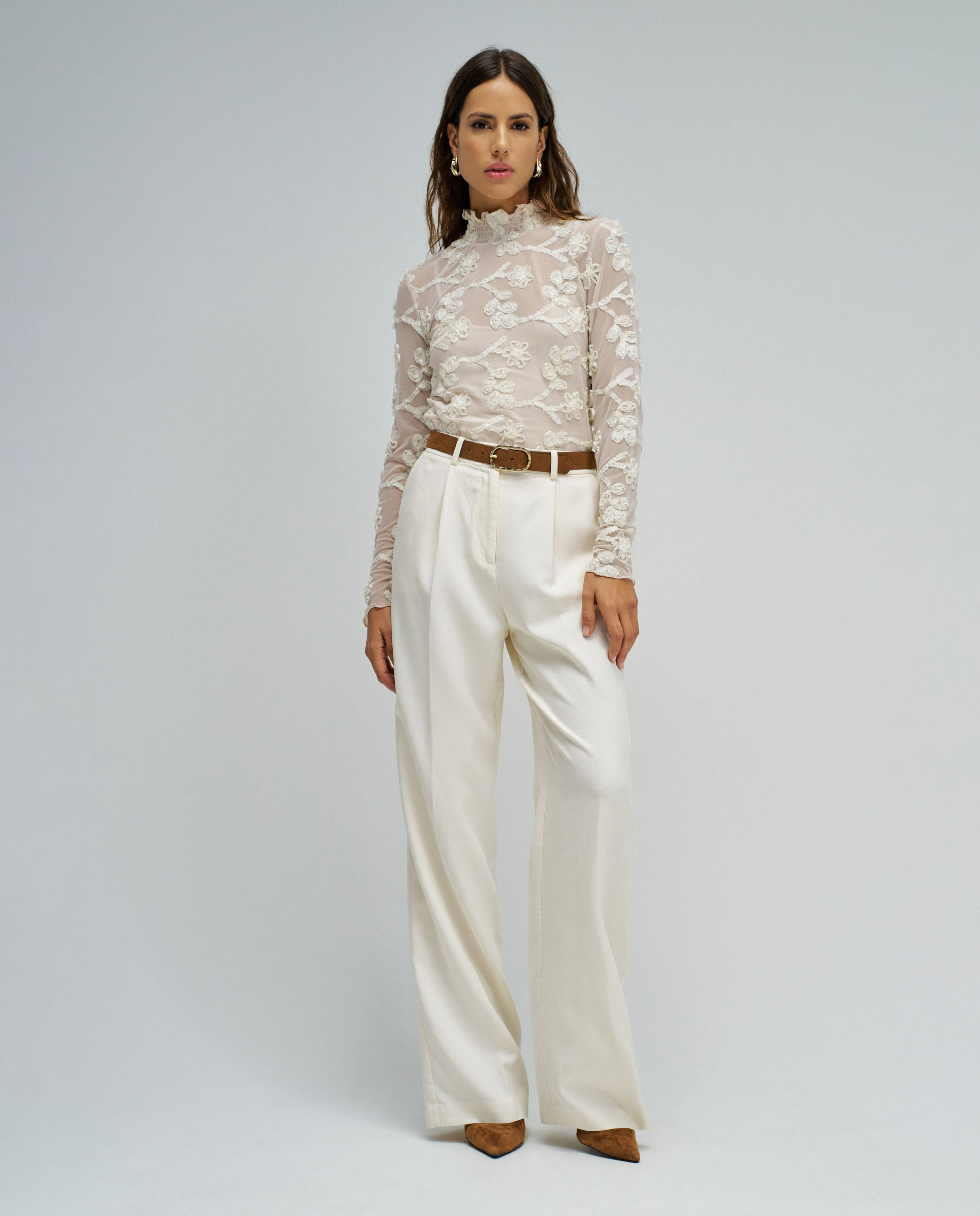 Camisola com Efeito Tridimensional Natural-5