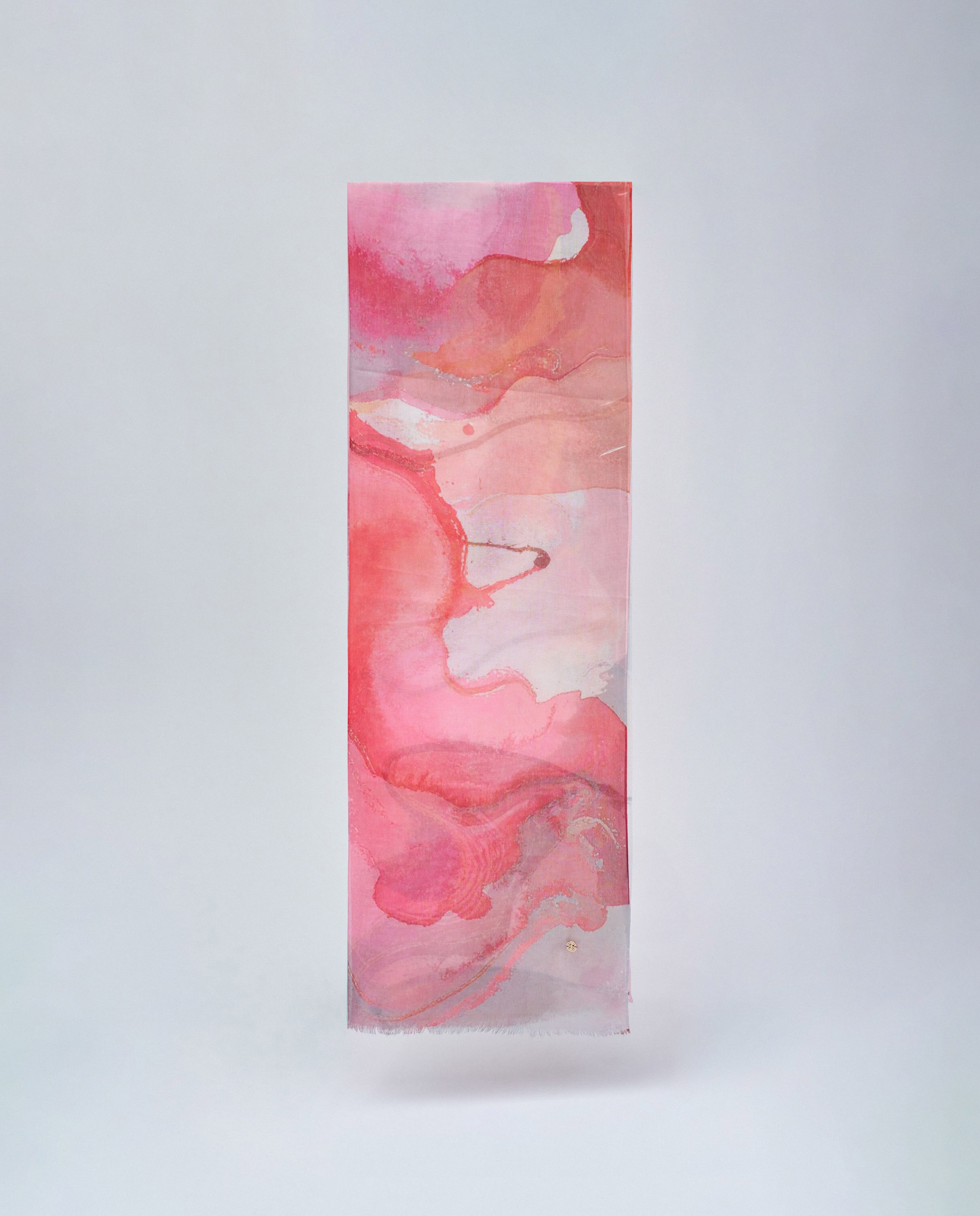 Cachecol com Estampado Rosa-2