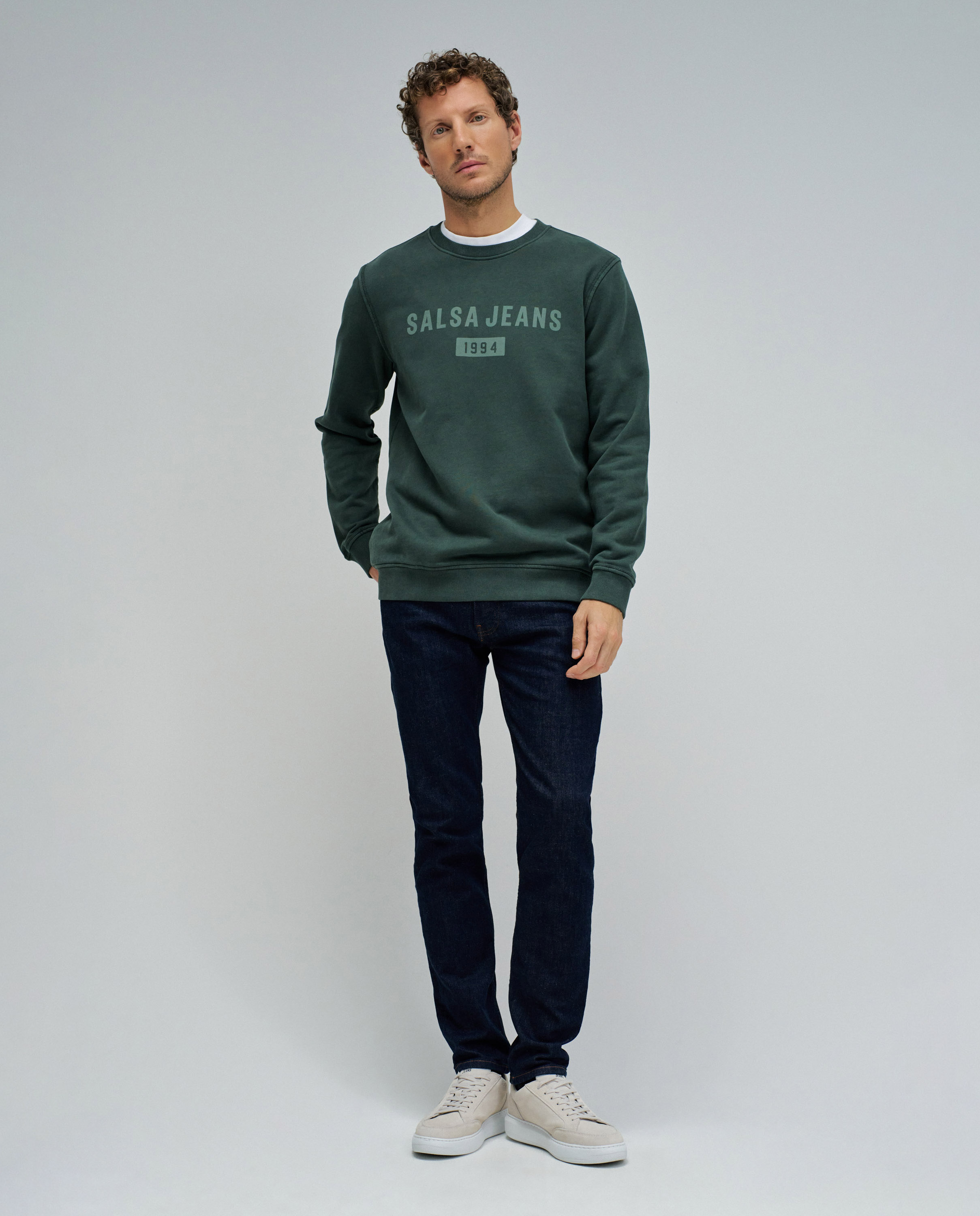 Sweatshirt com Branding Verde-5