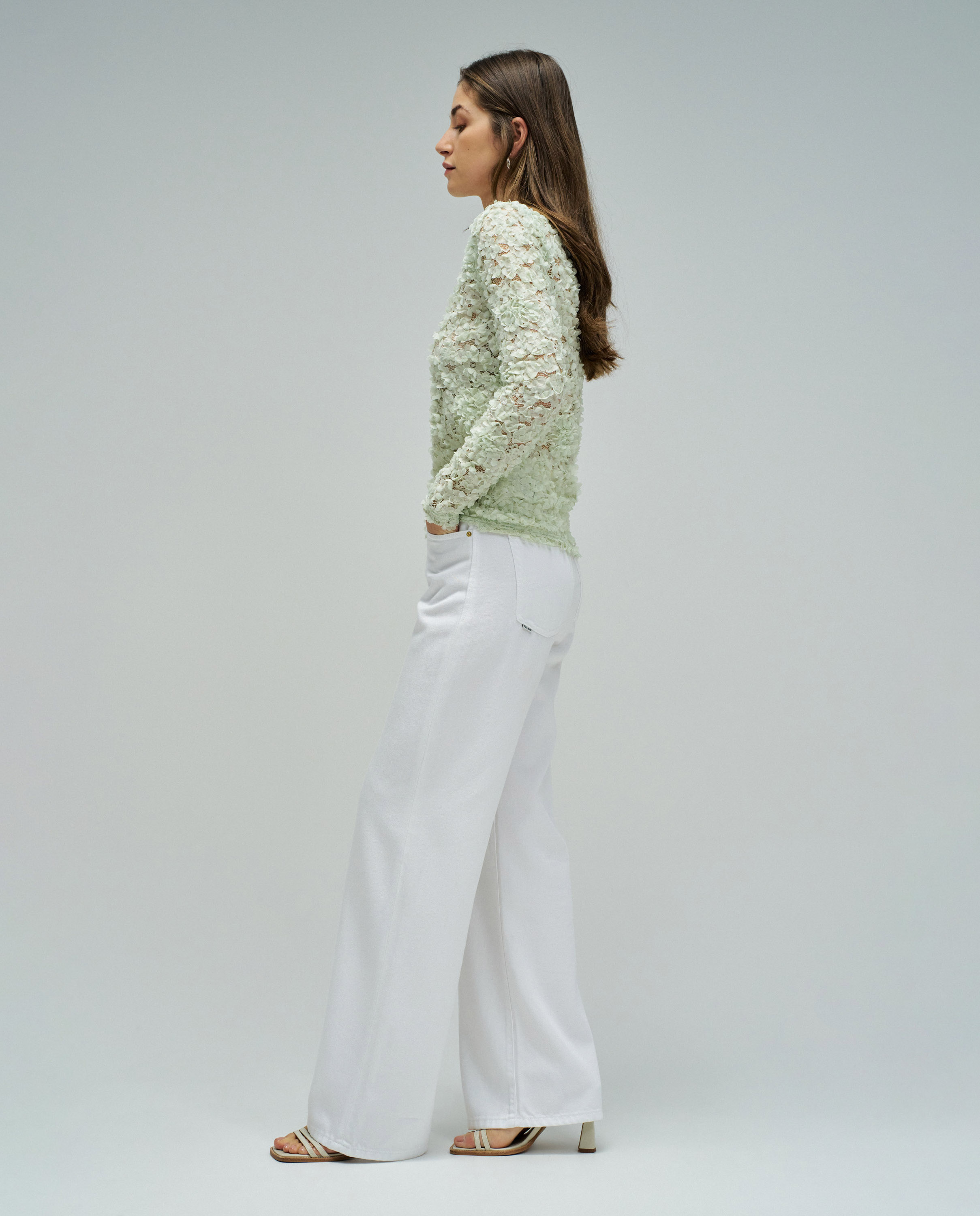 Blusa Texturada com Flores Verde-2