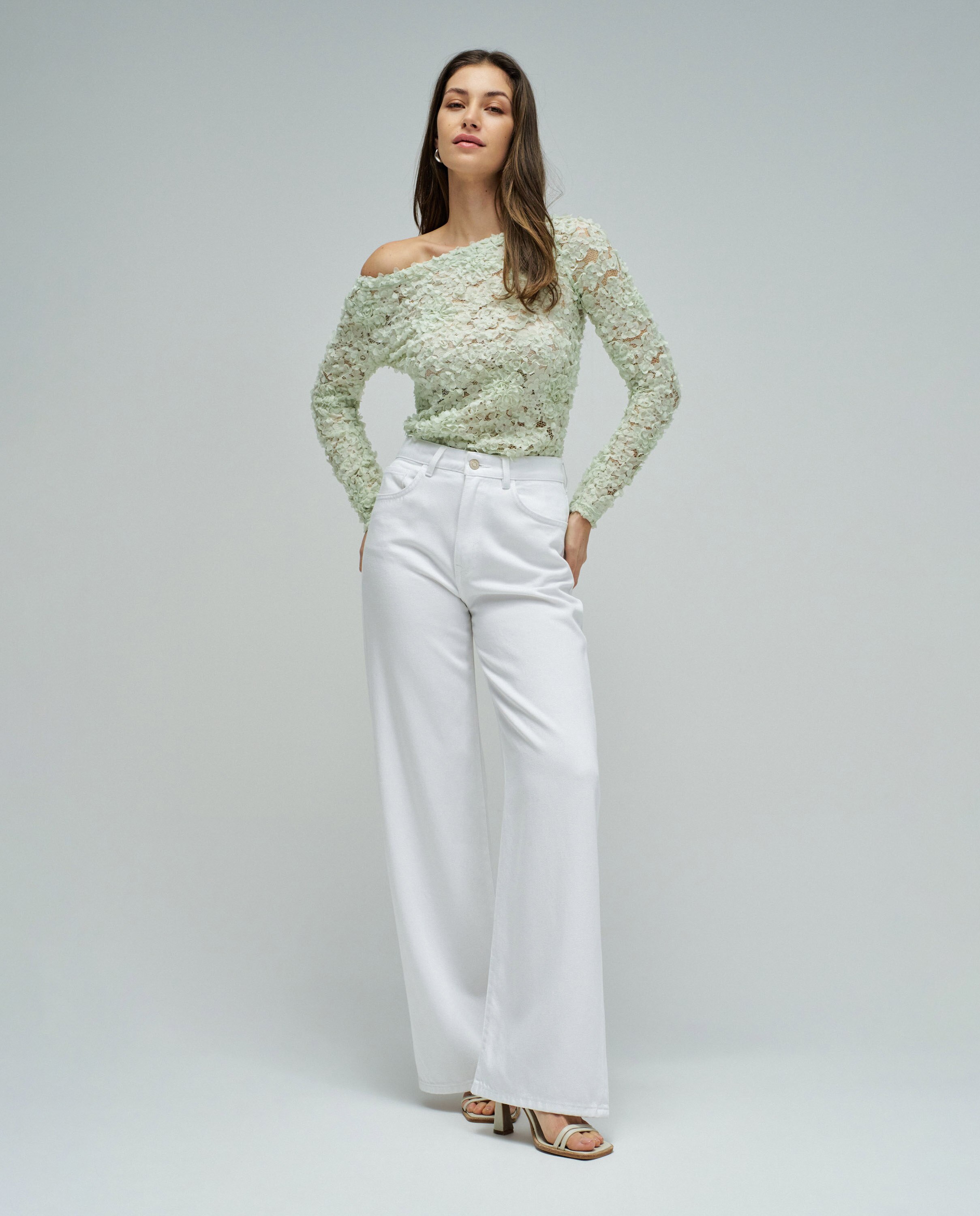 Blusa Texturada com Flores Verde-5