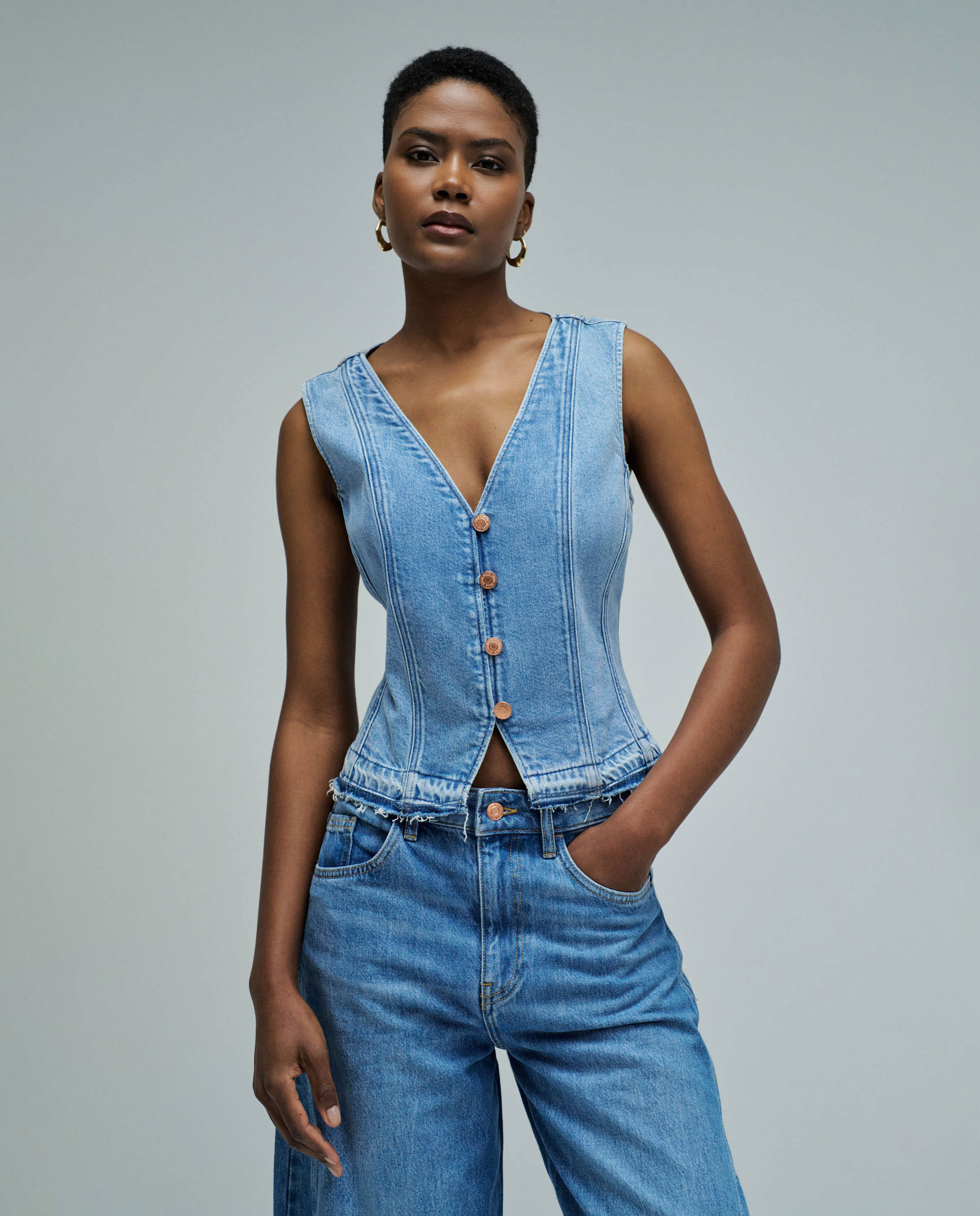 Imagem 0 de Colete em Lightdenim