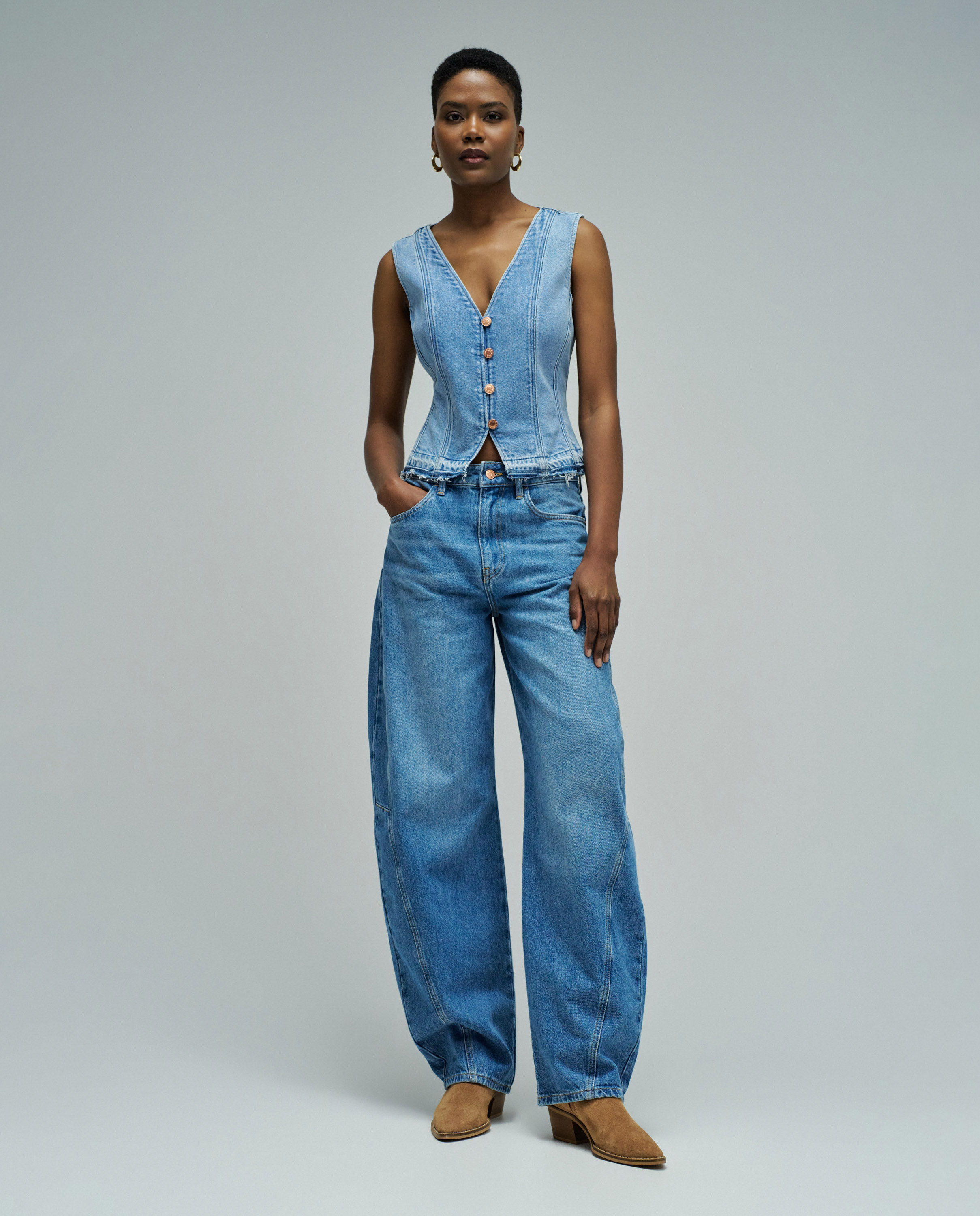 Colete em Lightdenim Azul-5