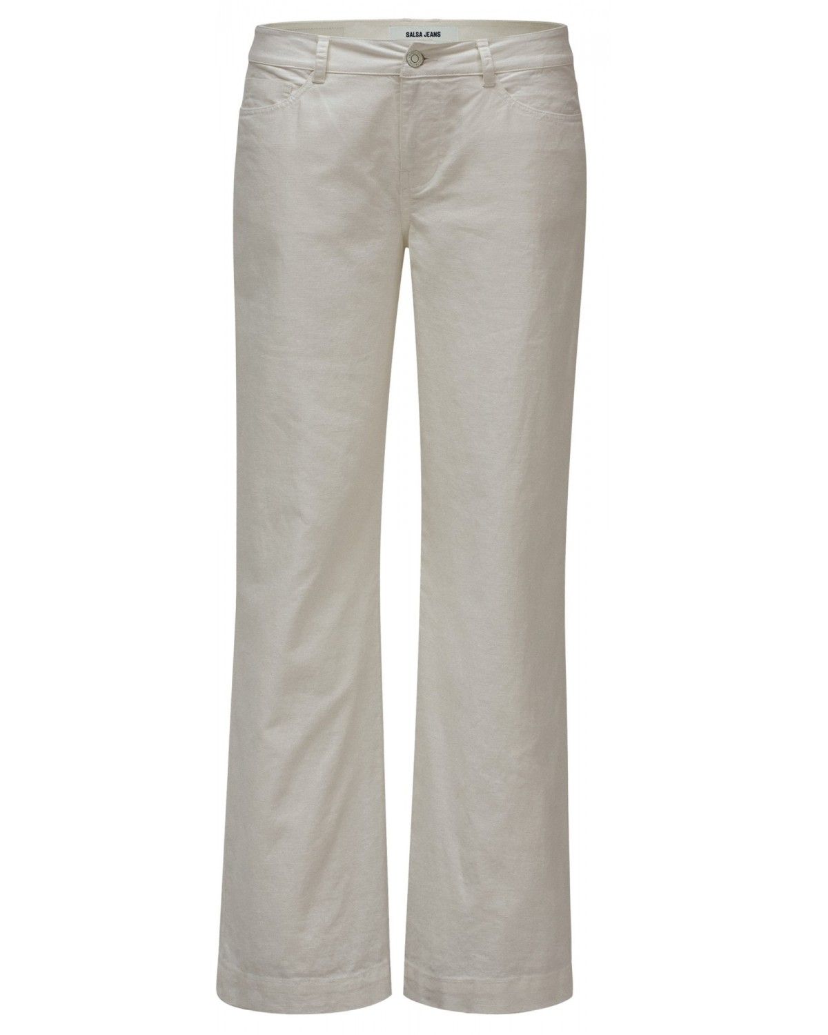 Calças de Linho Wide Leg Branco-6
