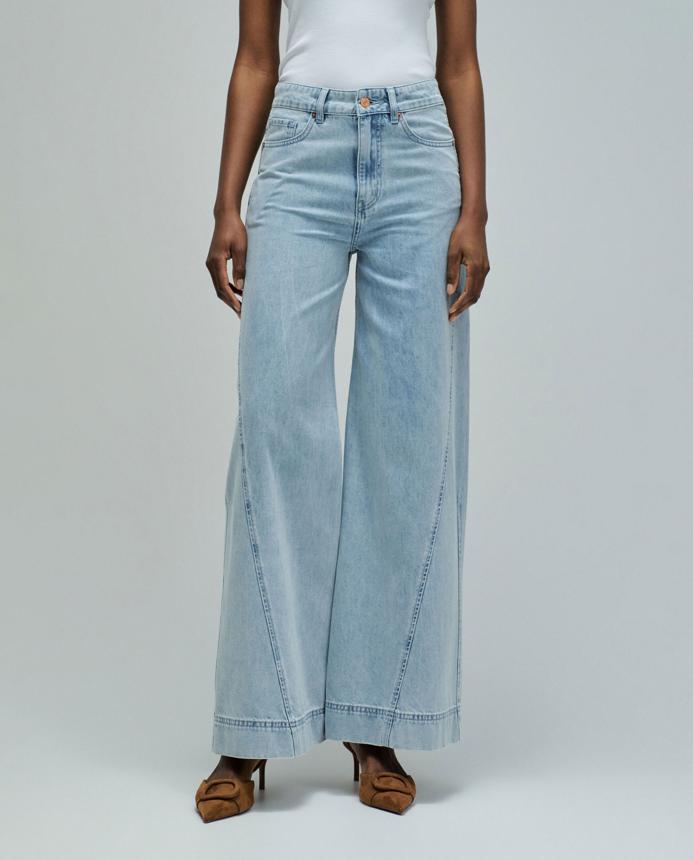 Jeans Super Wide Leg Azul-5