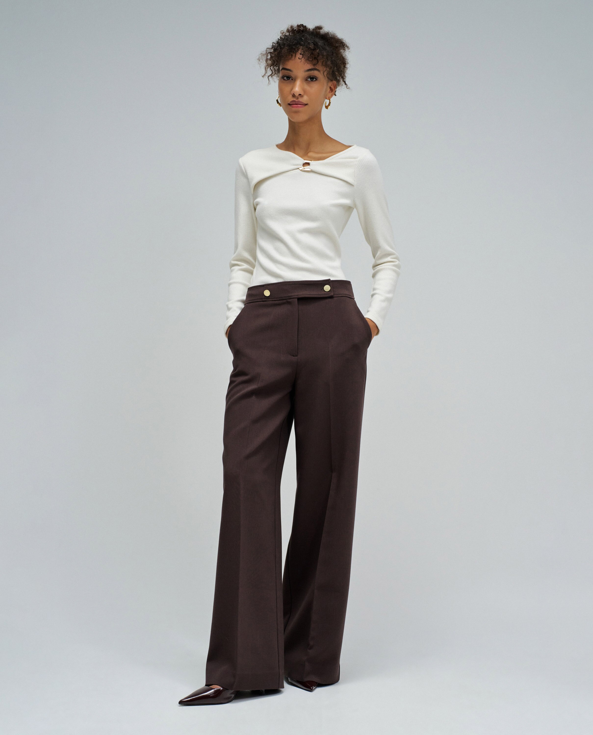 Camisola de Malha Canelada Natural-5