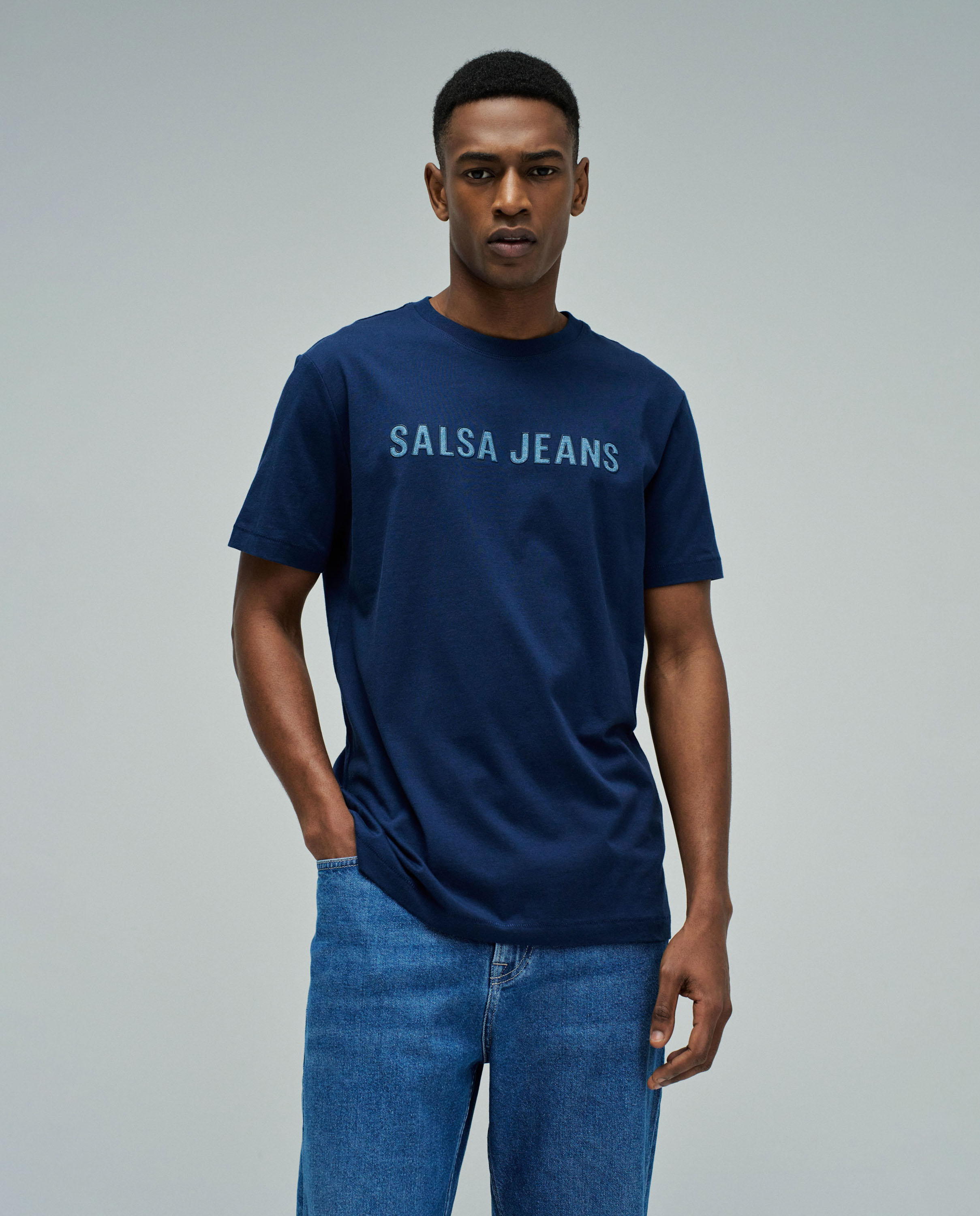 Imagem 0 de T-shirt de Manga Curta com Branding Slim Fit