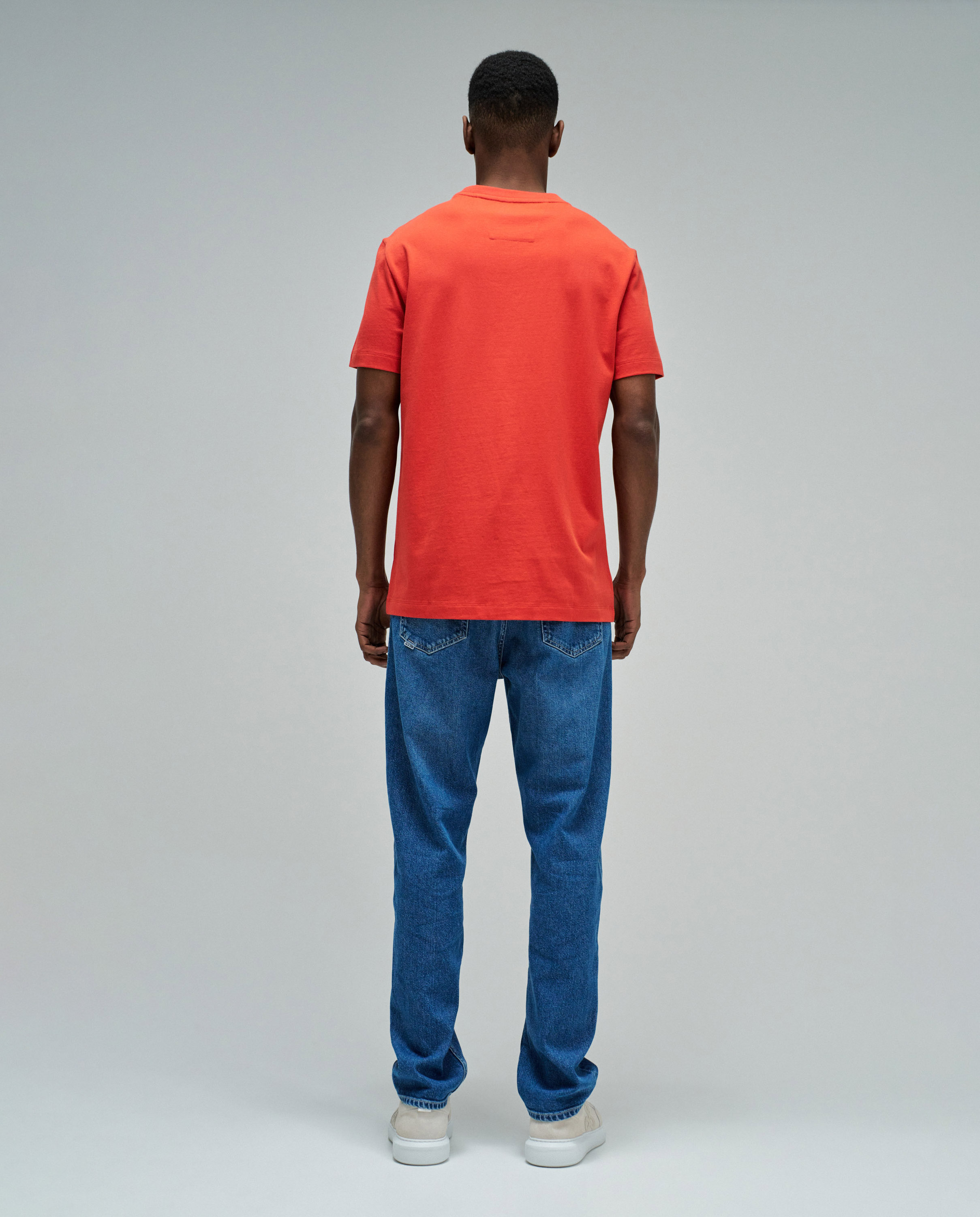 T-shirt com Branding Slim Fit Vermelho-3