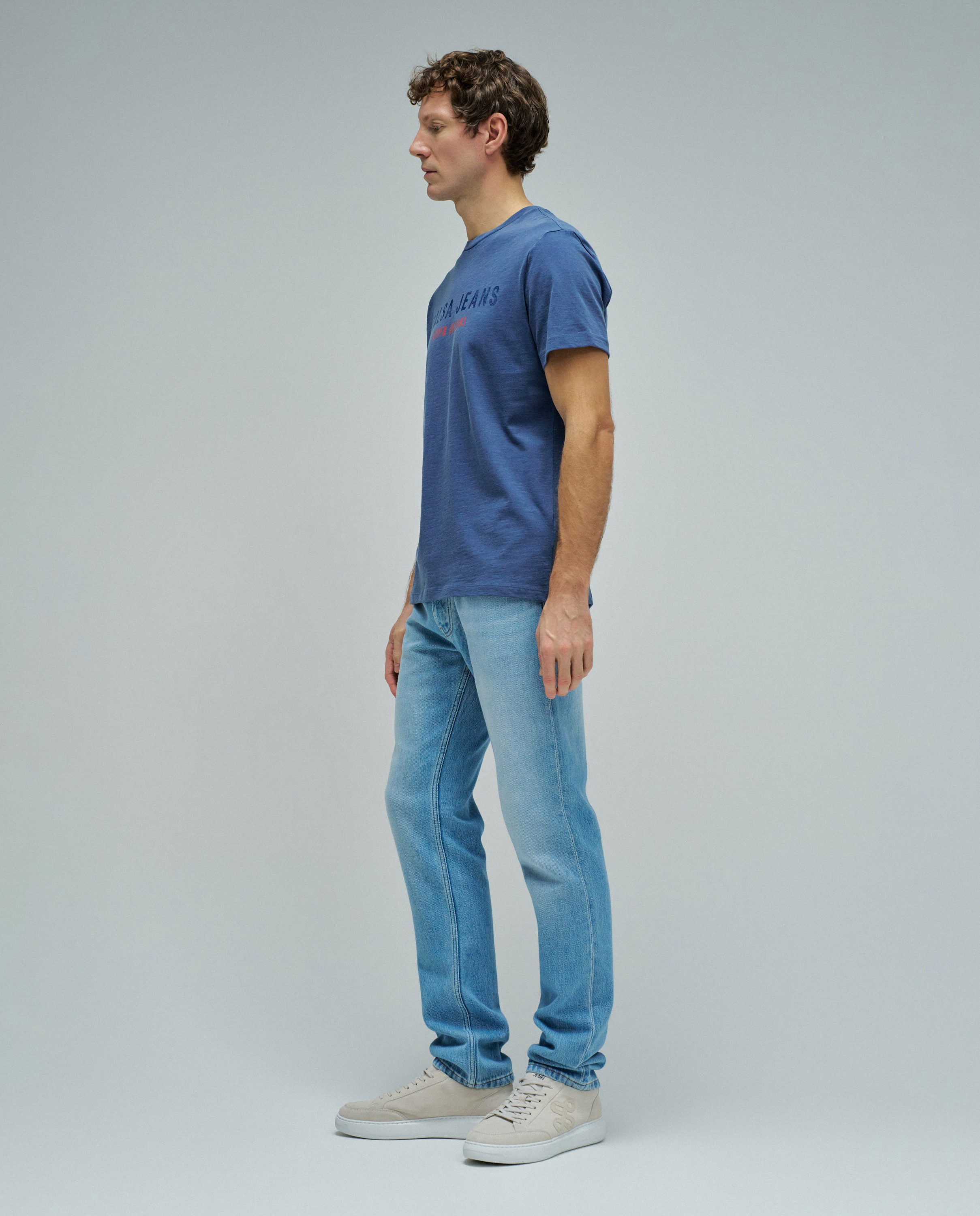 T-shirt com Branding Azul-2