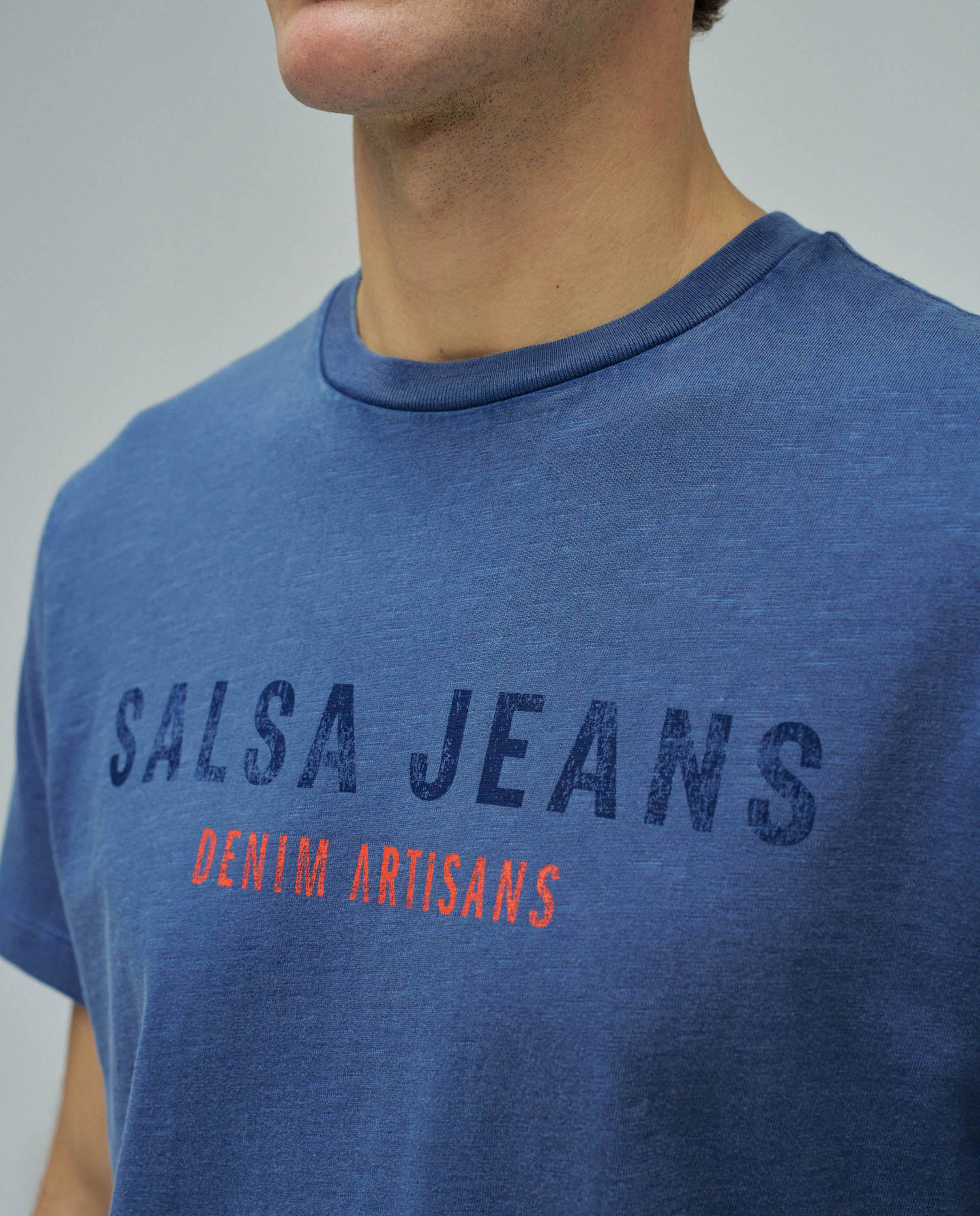 T-shirt com Branding Azul-4