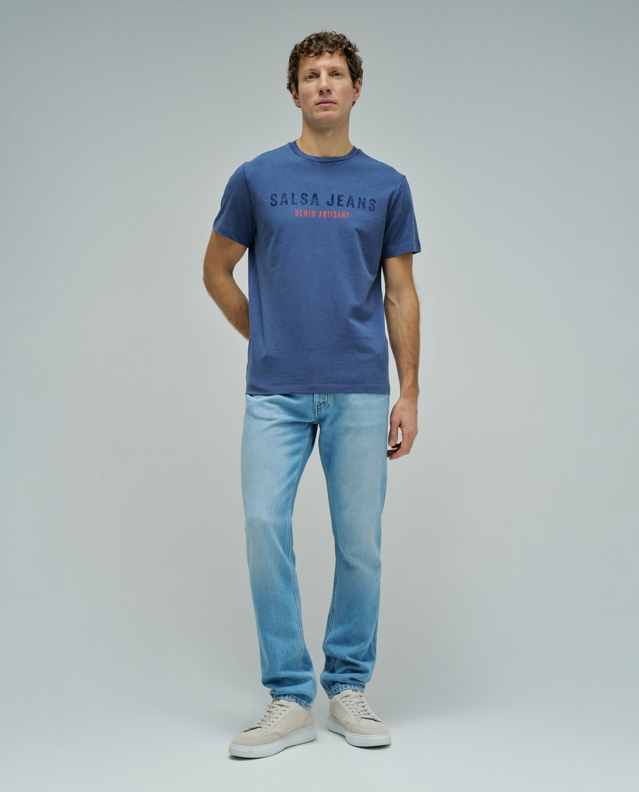T-shirt com Branding Azul-5