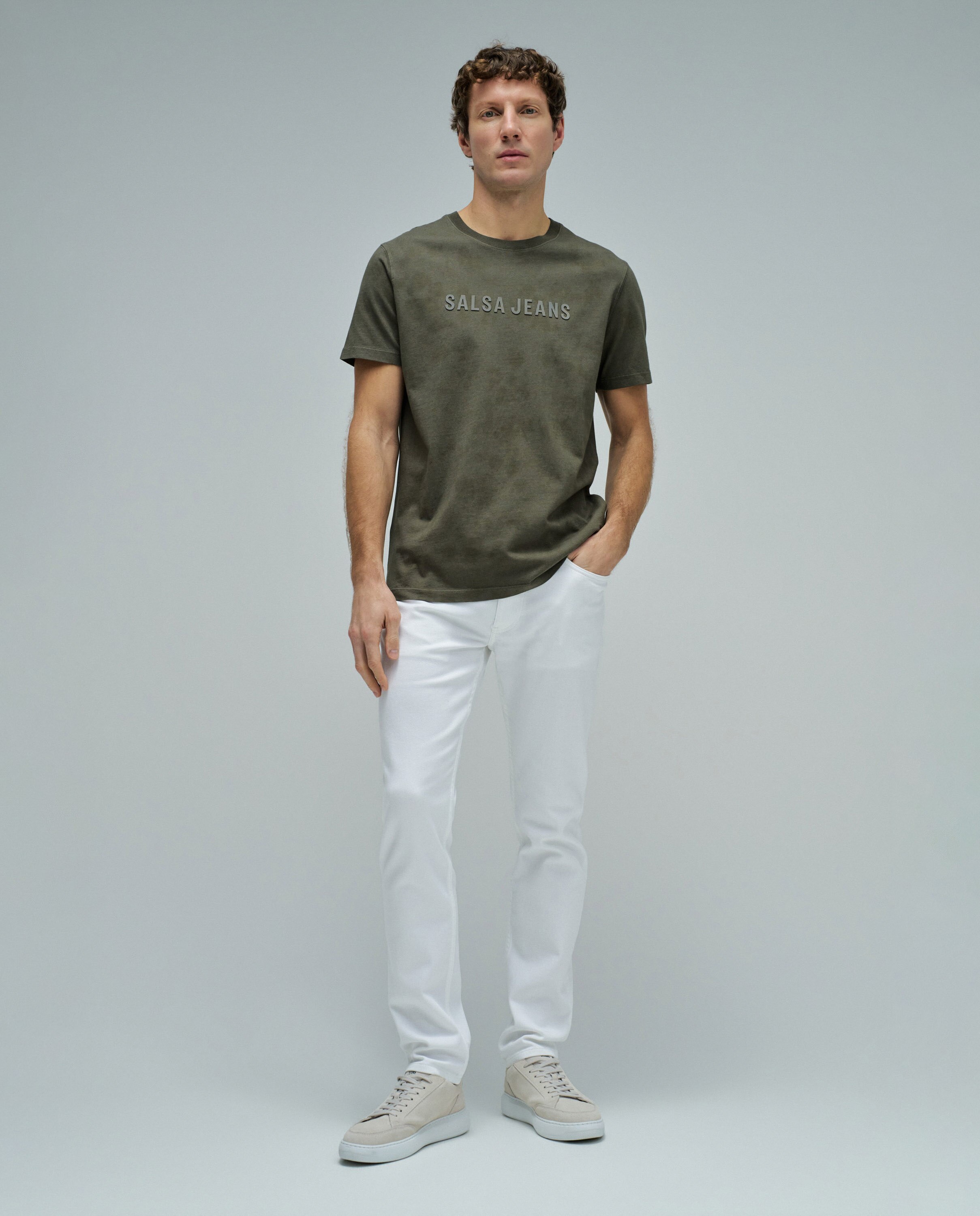 T-shirt com Branding Verde-5