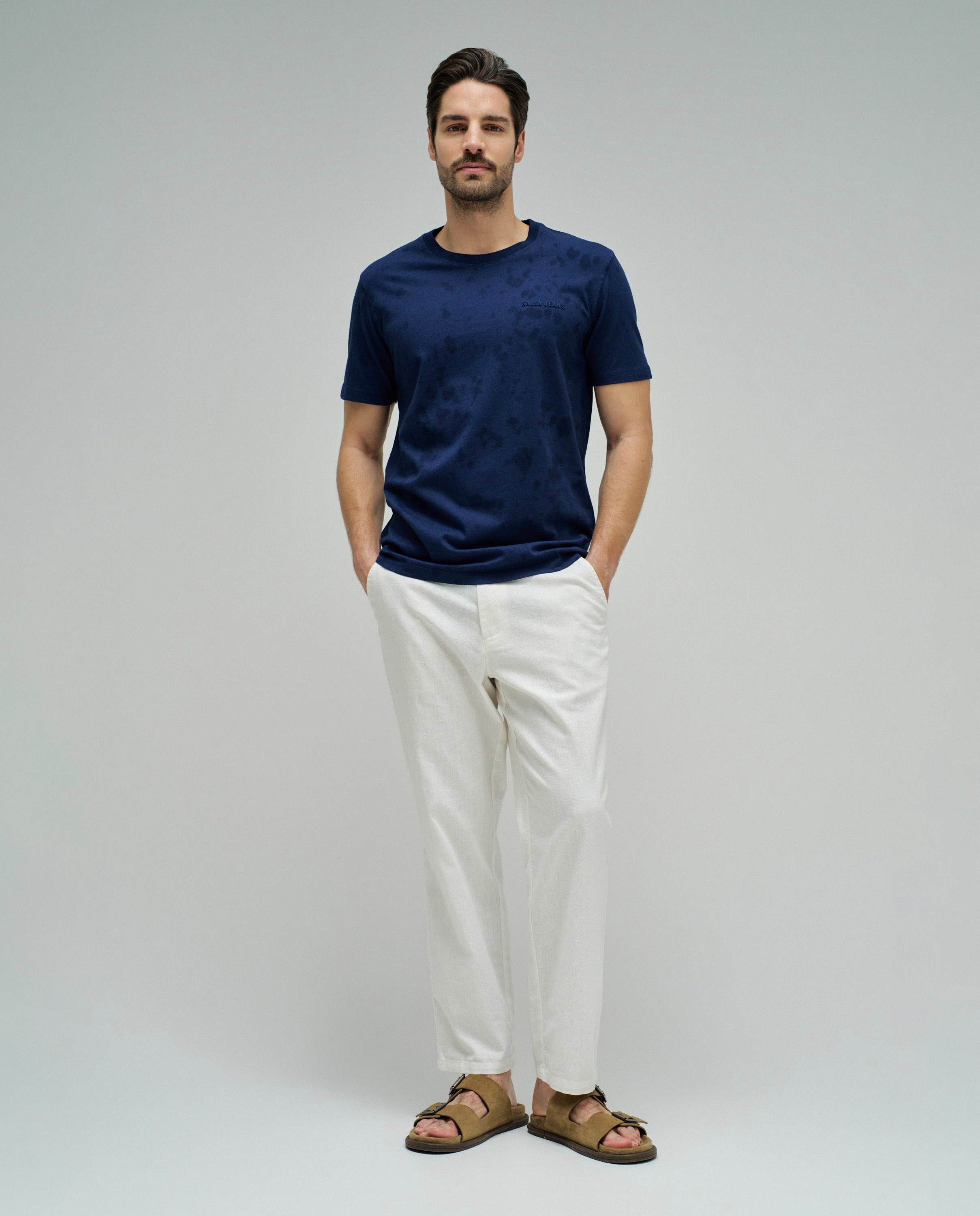 T-shirt com Branding Azul-5