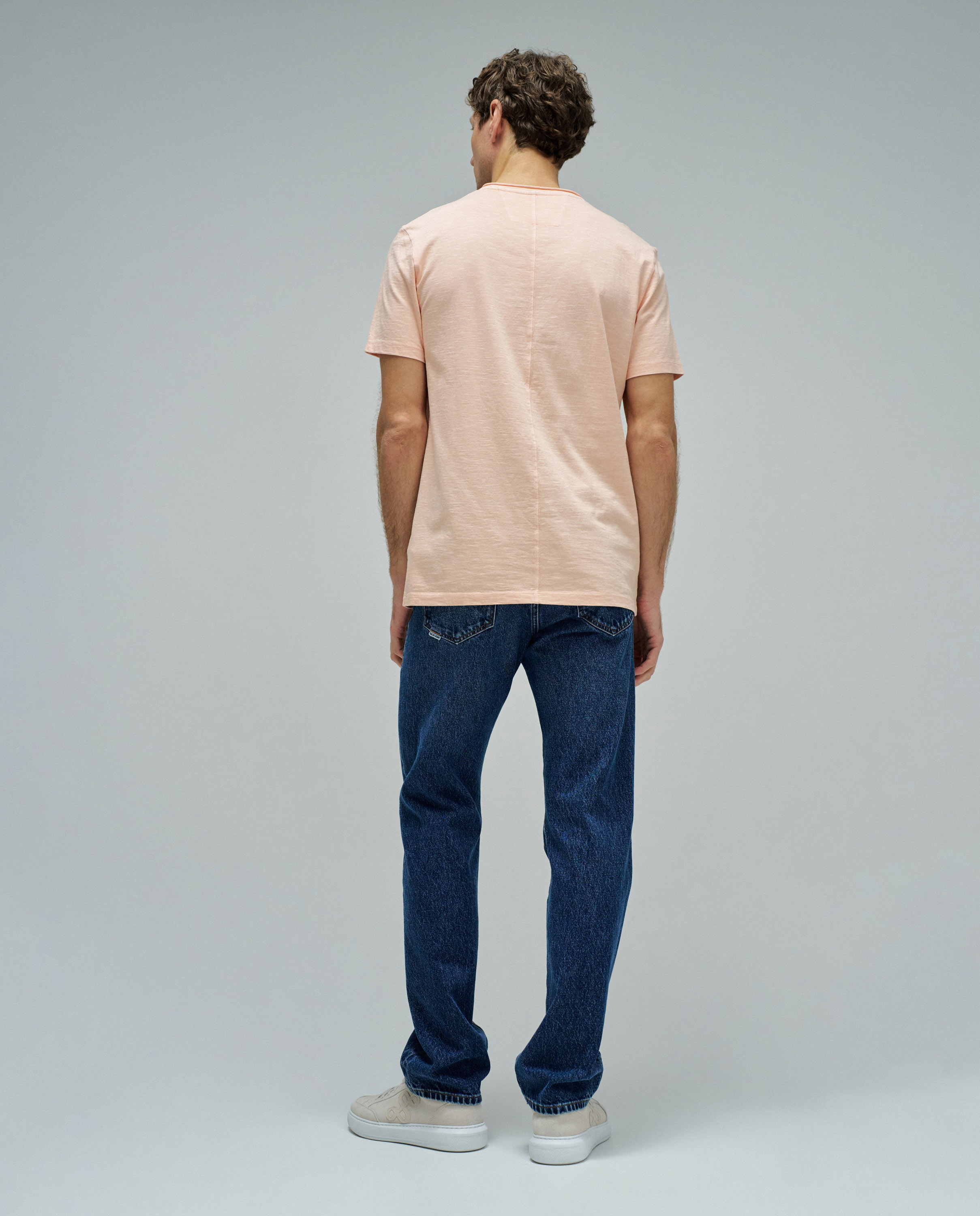 T-shirt Slim Fit com Branding Laranja-3