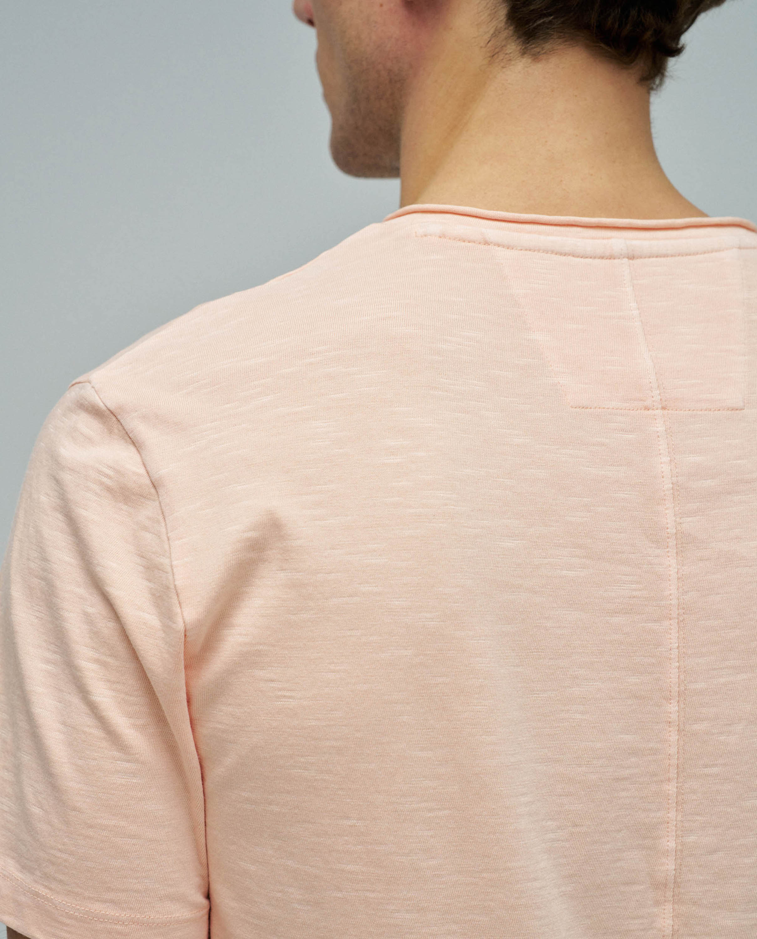 T-shirt Slim Fit com Branding Laranja-4