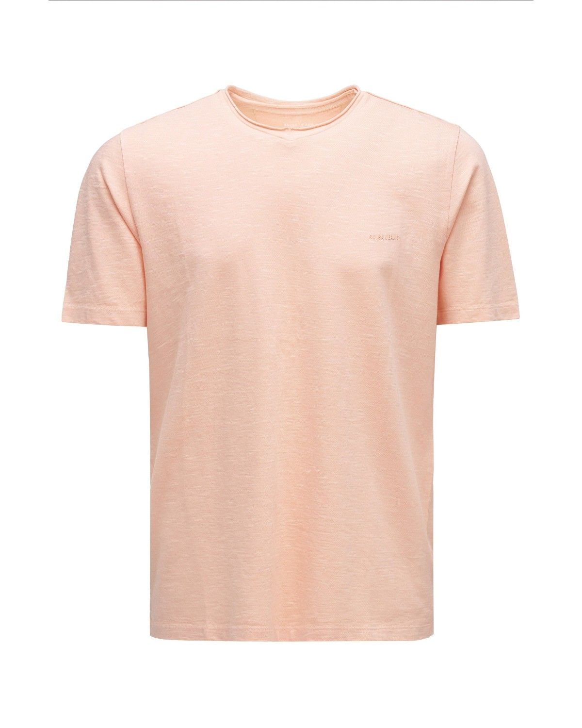 T-shirt Slim Fit com Branding Laranja-6