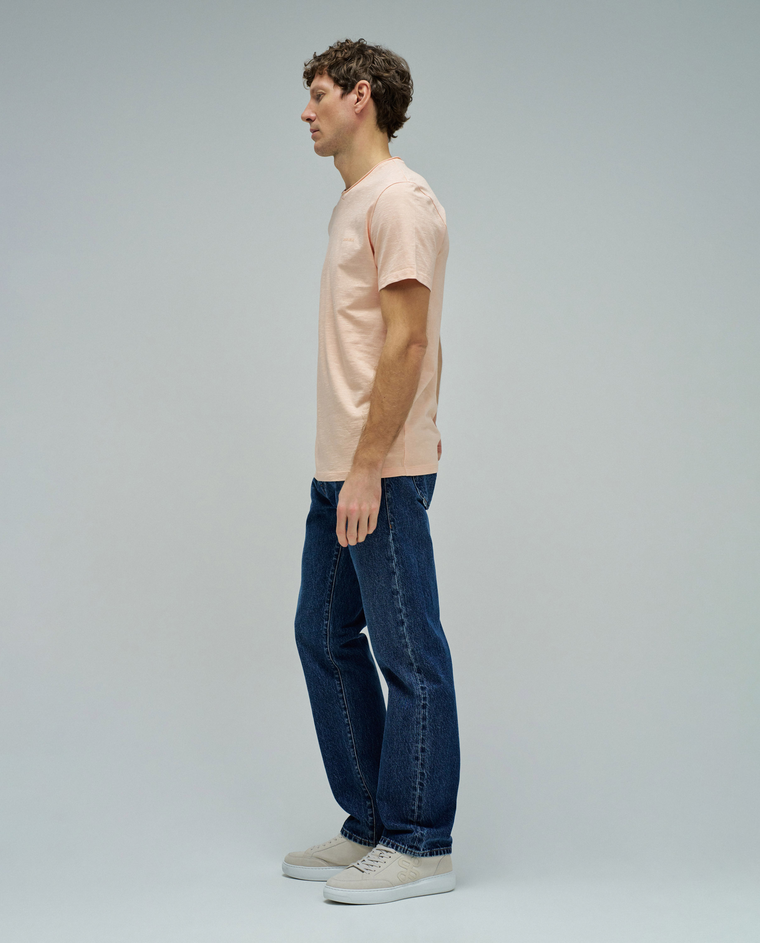 T-shirt Slim Fit com Branding Laranja-2
