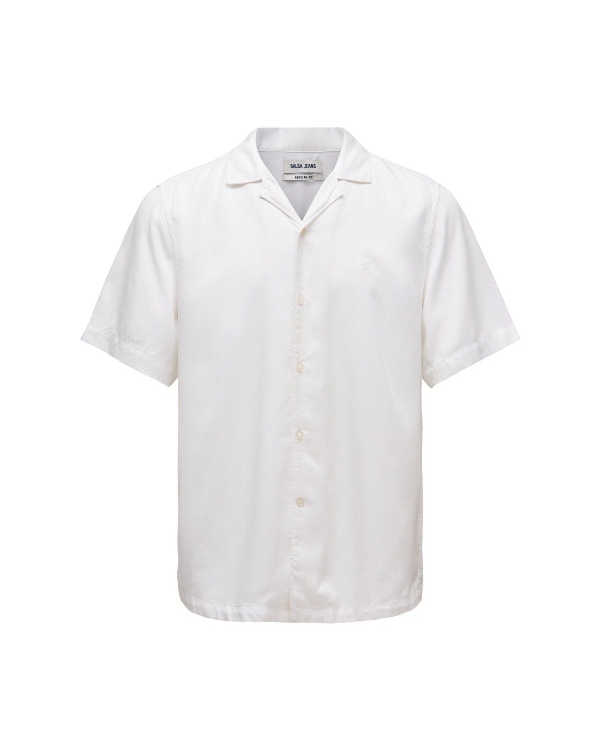 Camisa em Denim Leve Branco-6