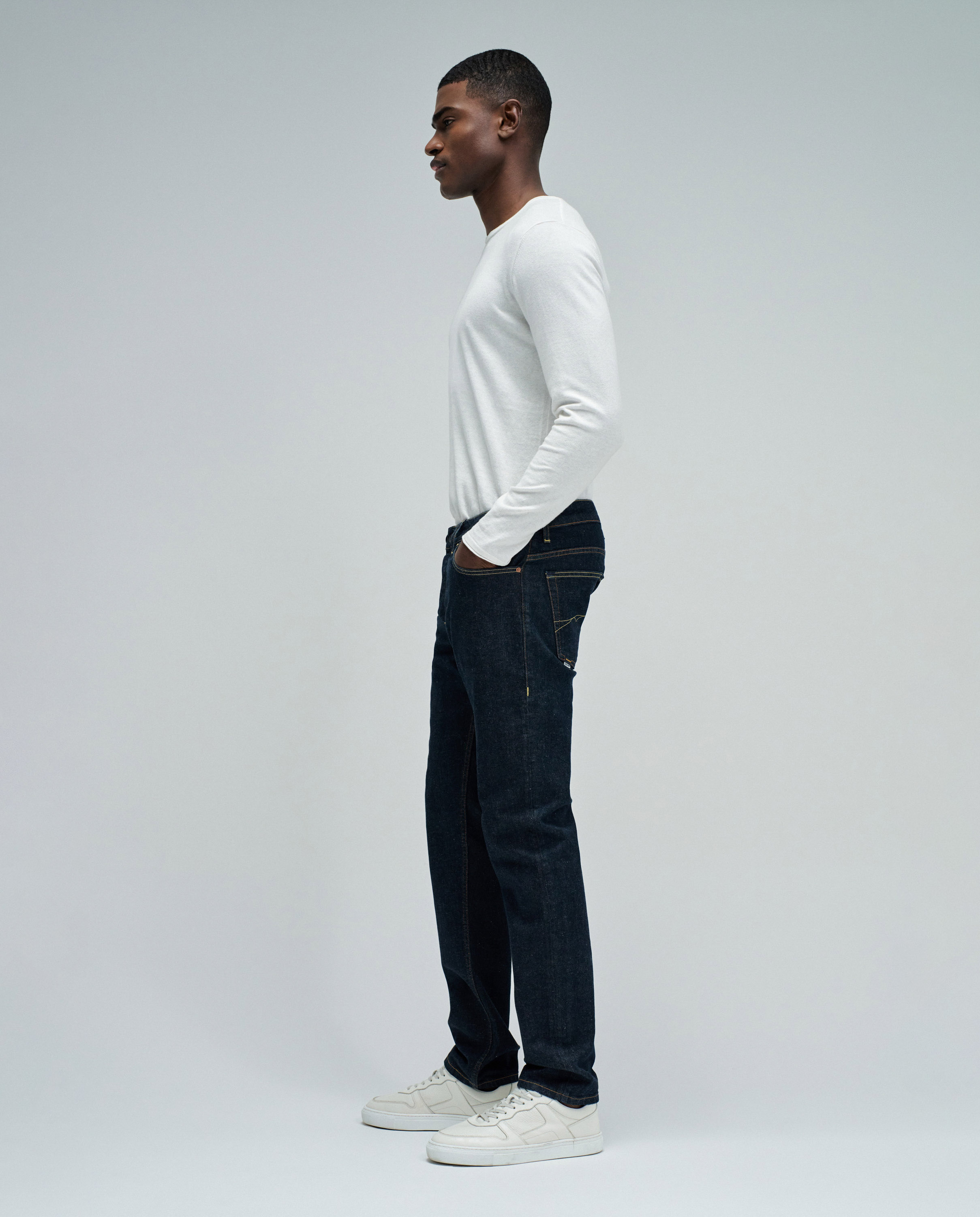 Jeans Regular com Design Moderno Azul-2