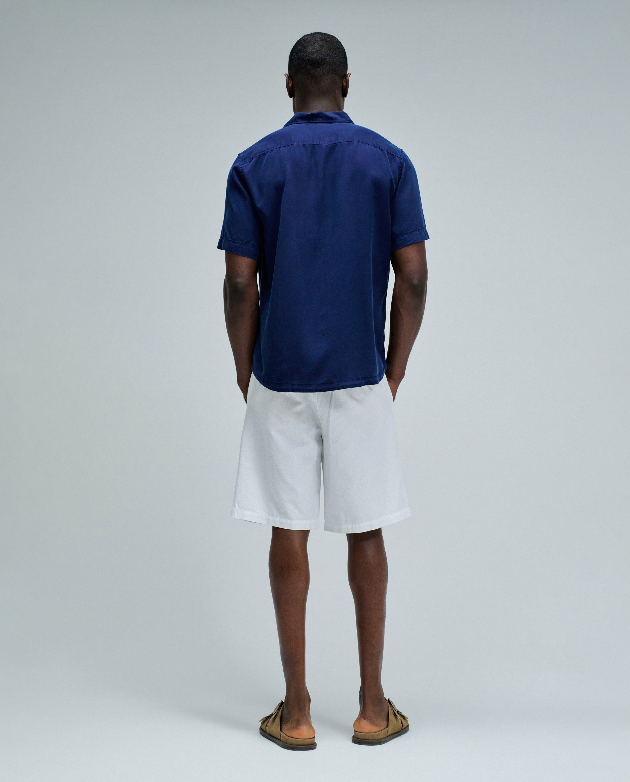 Camisa em Denim Leve Azul-3