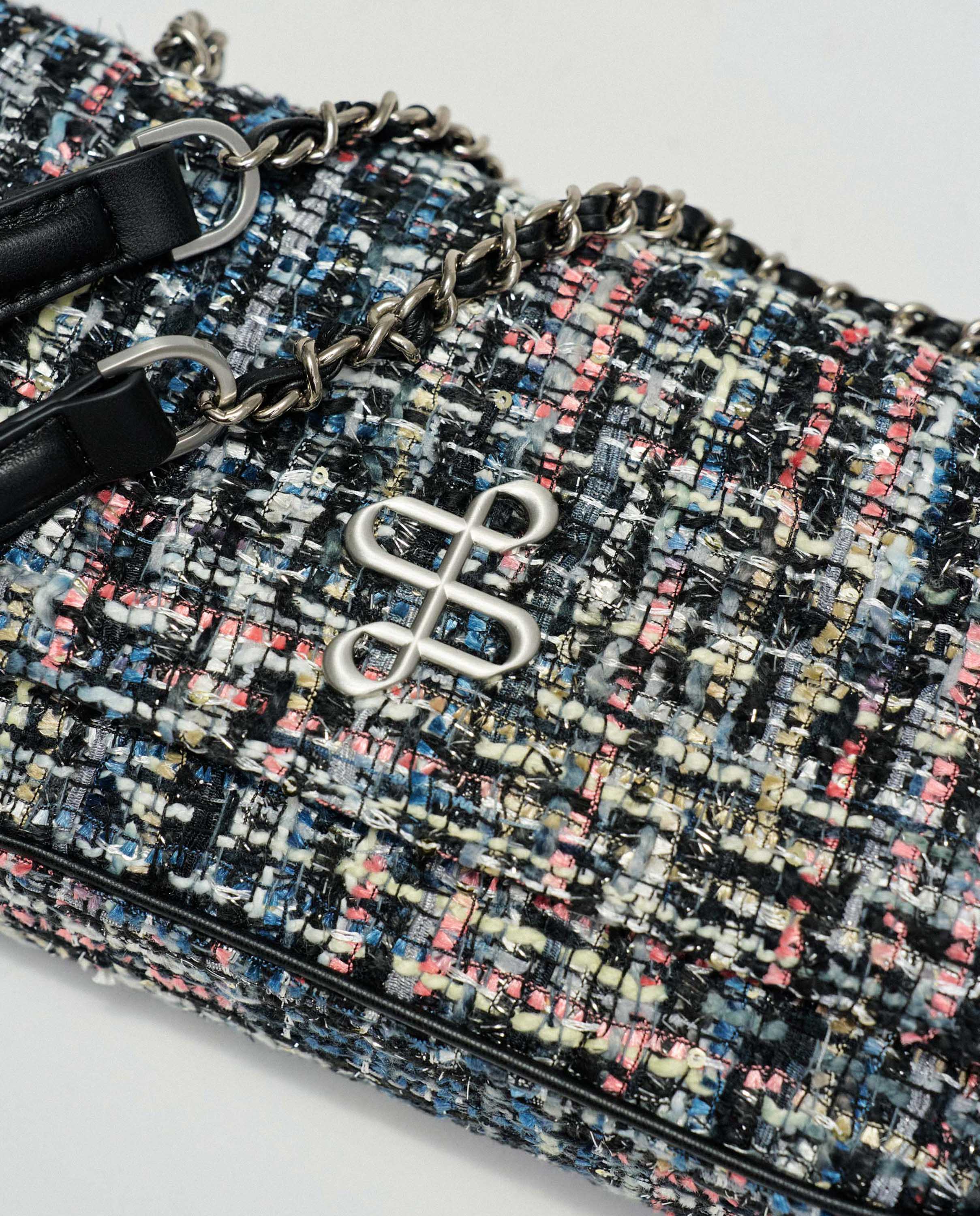 Mala de Tweed Preto-5