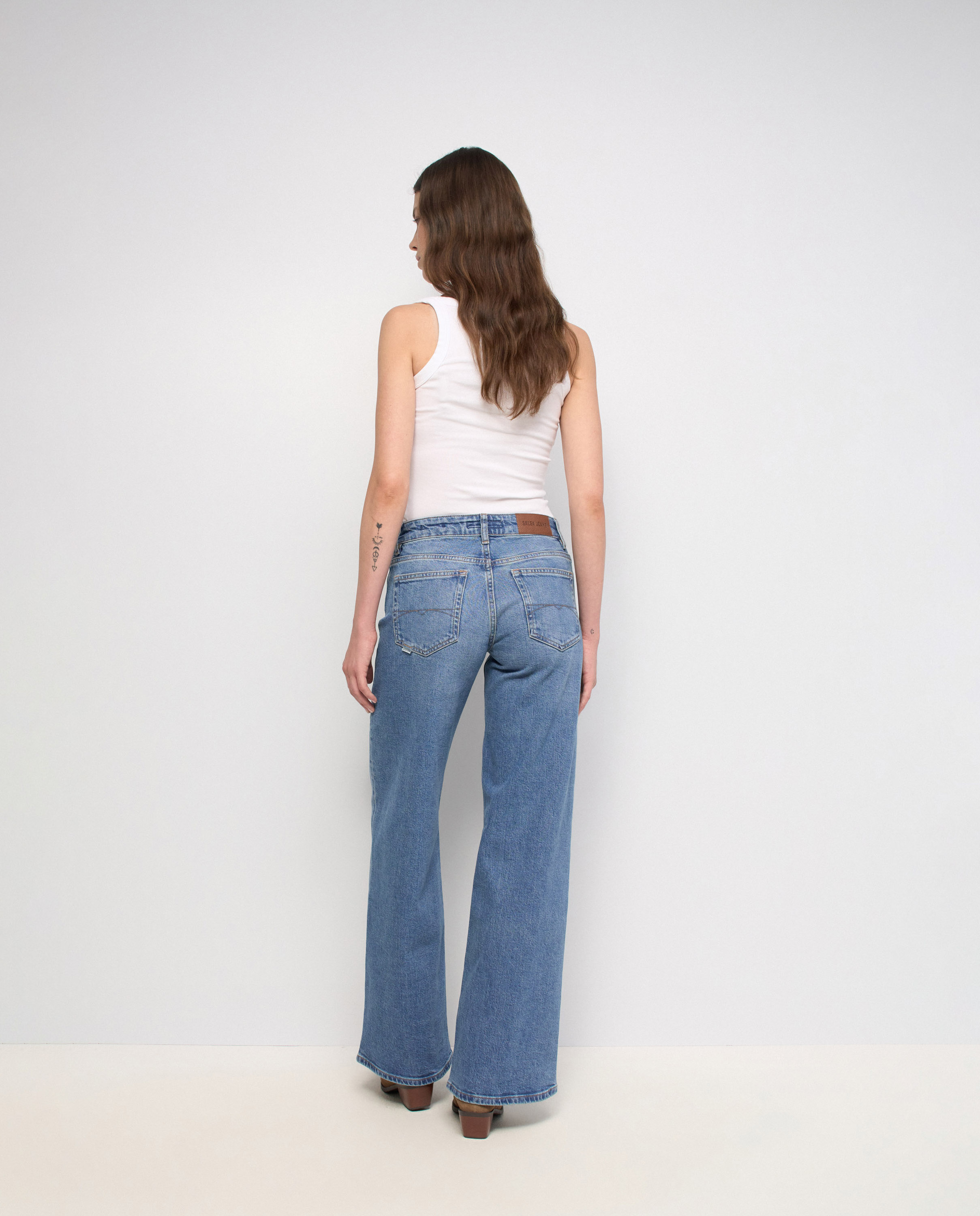 Jeans Low Rise Wide Azul-3