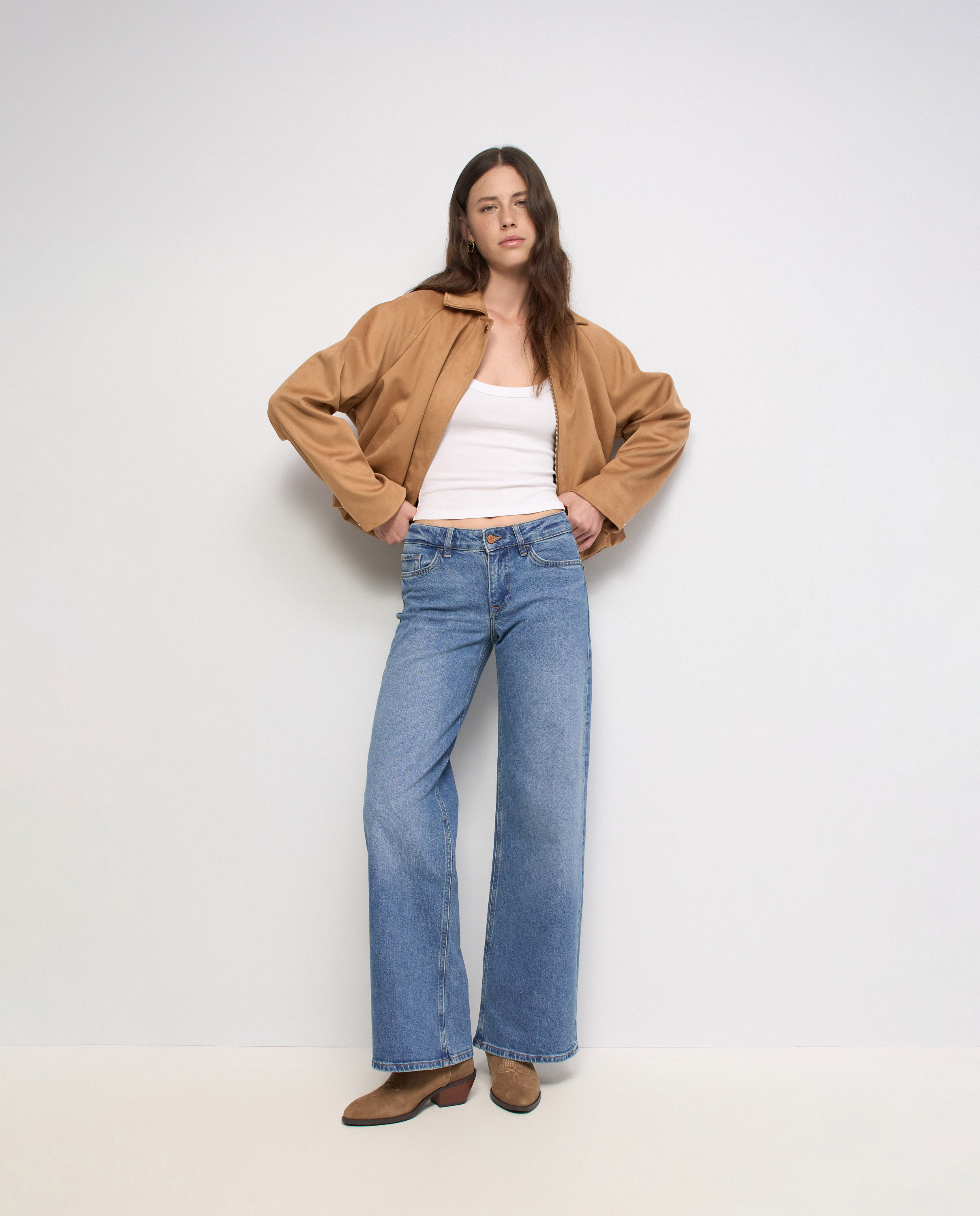 Imagem 0 de Jeans Low Rise Wide Leg