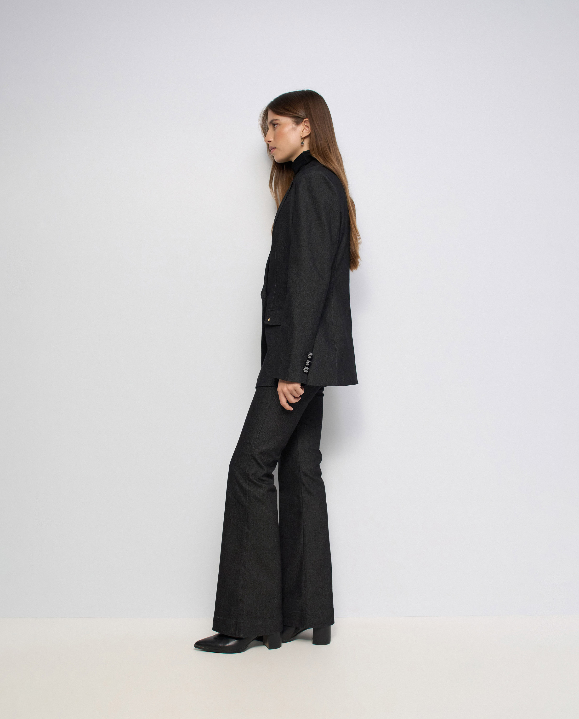 Blazer de Denim Preto-2