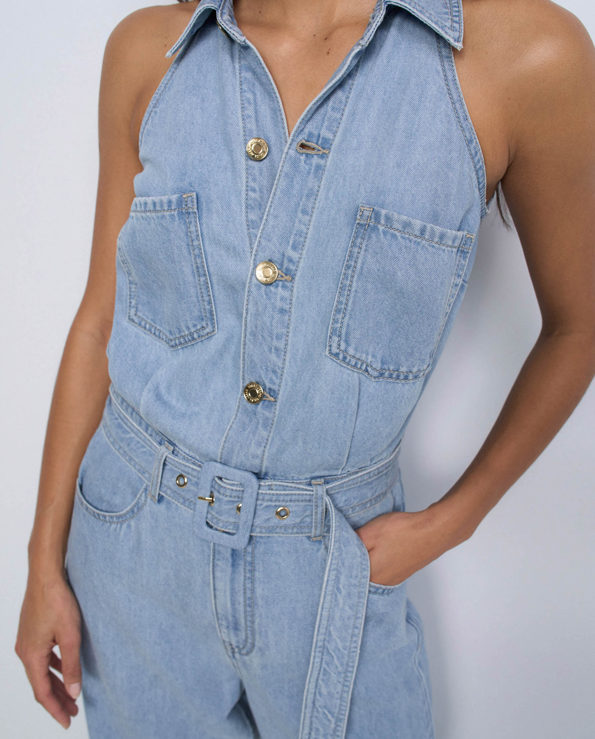 Macacão em Lightdenim Azul-4