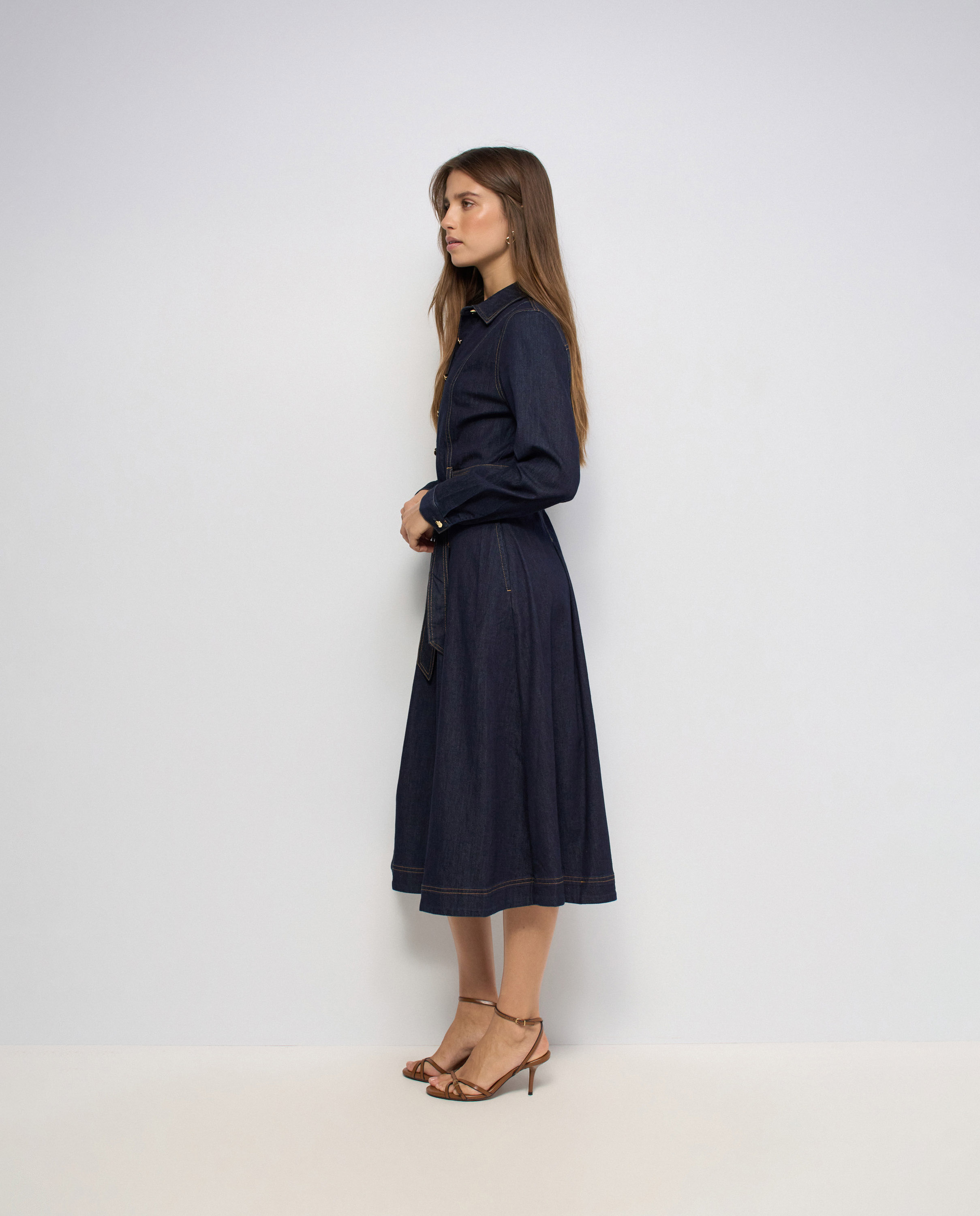 Vestido Jeans Midi Azul-2