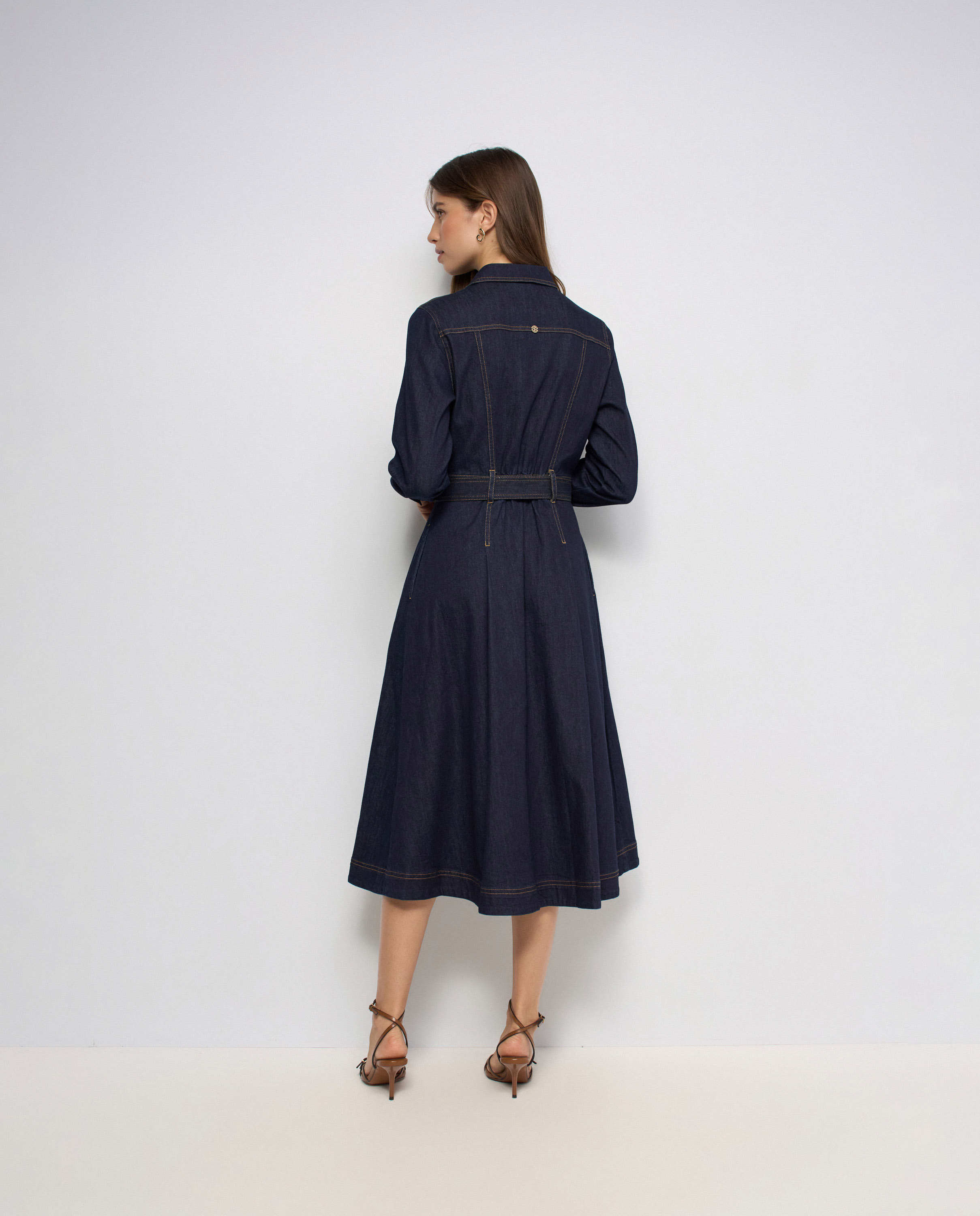 Vestido Jeans Midi Azul-3