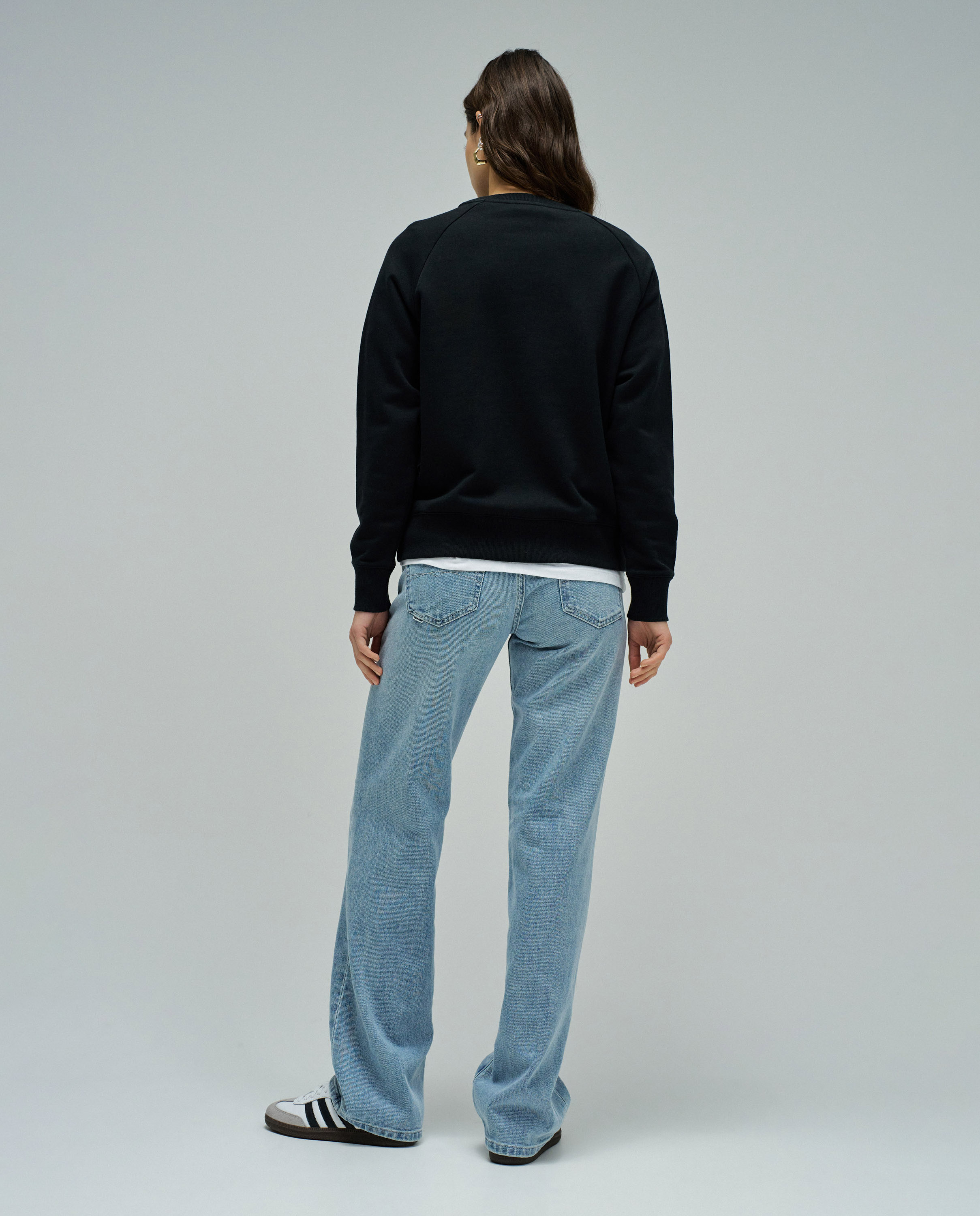 Sweatshirt com Branding e Corte Regular Preto-3