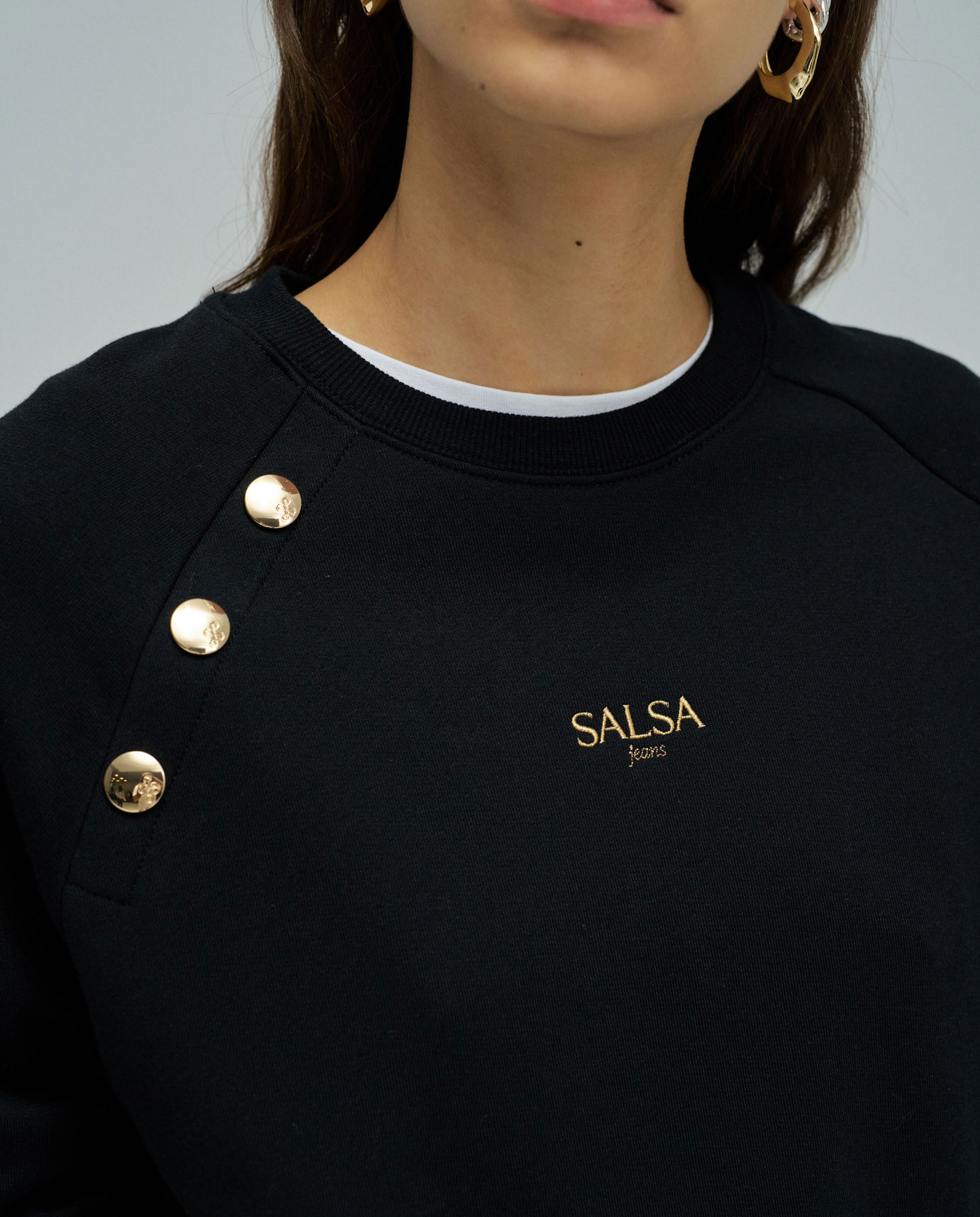 Sweatshirt com Branding e Corte Regular Preto-4