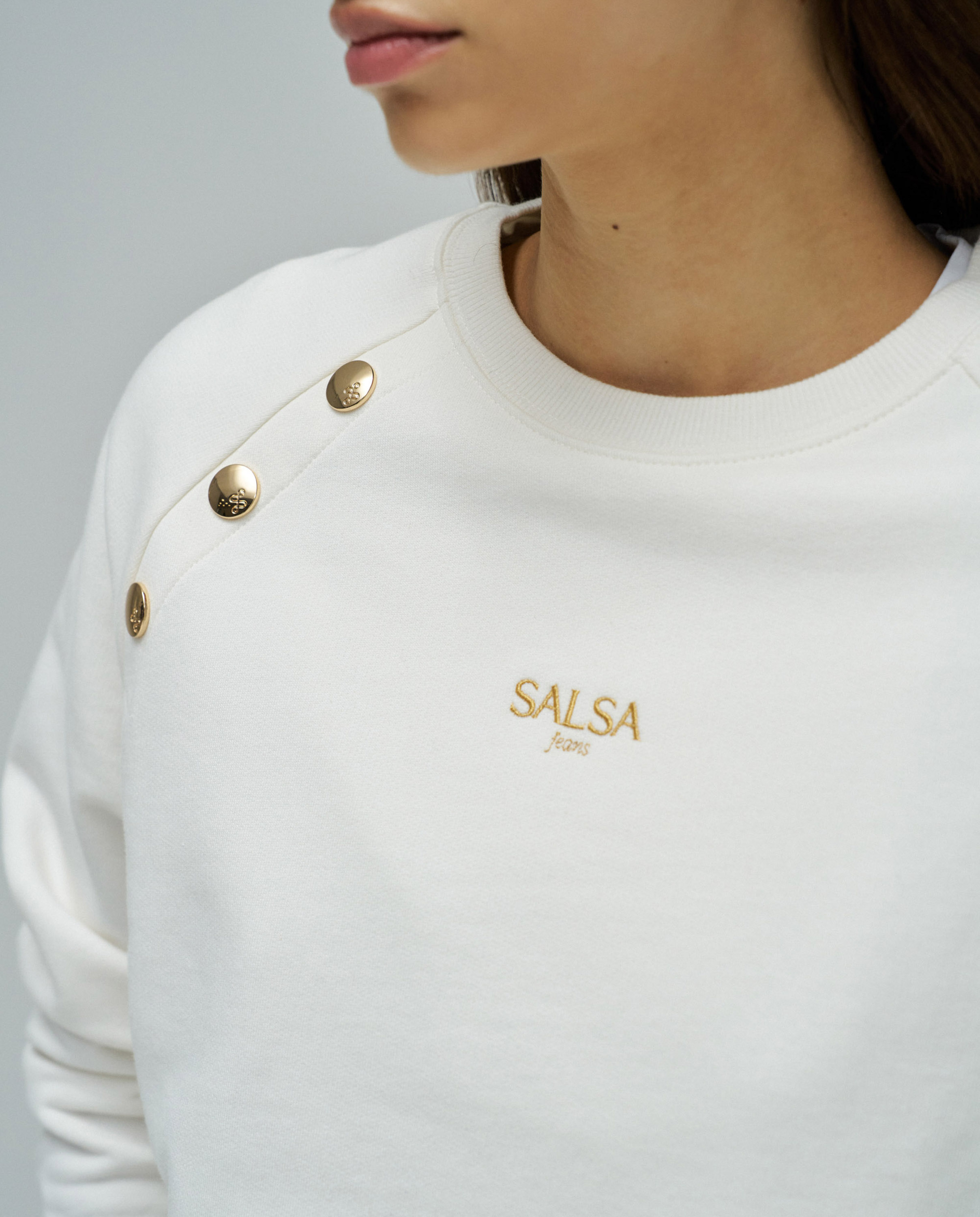 Sweatshirt com Branding e Corte Regular Natural-4