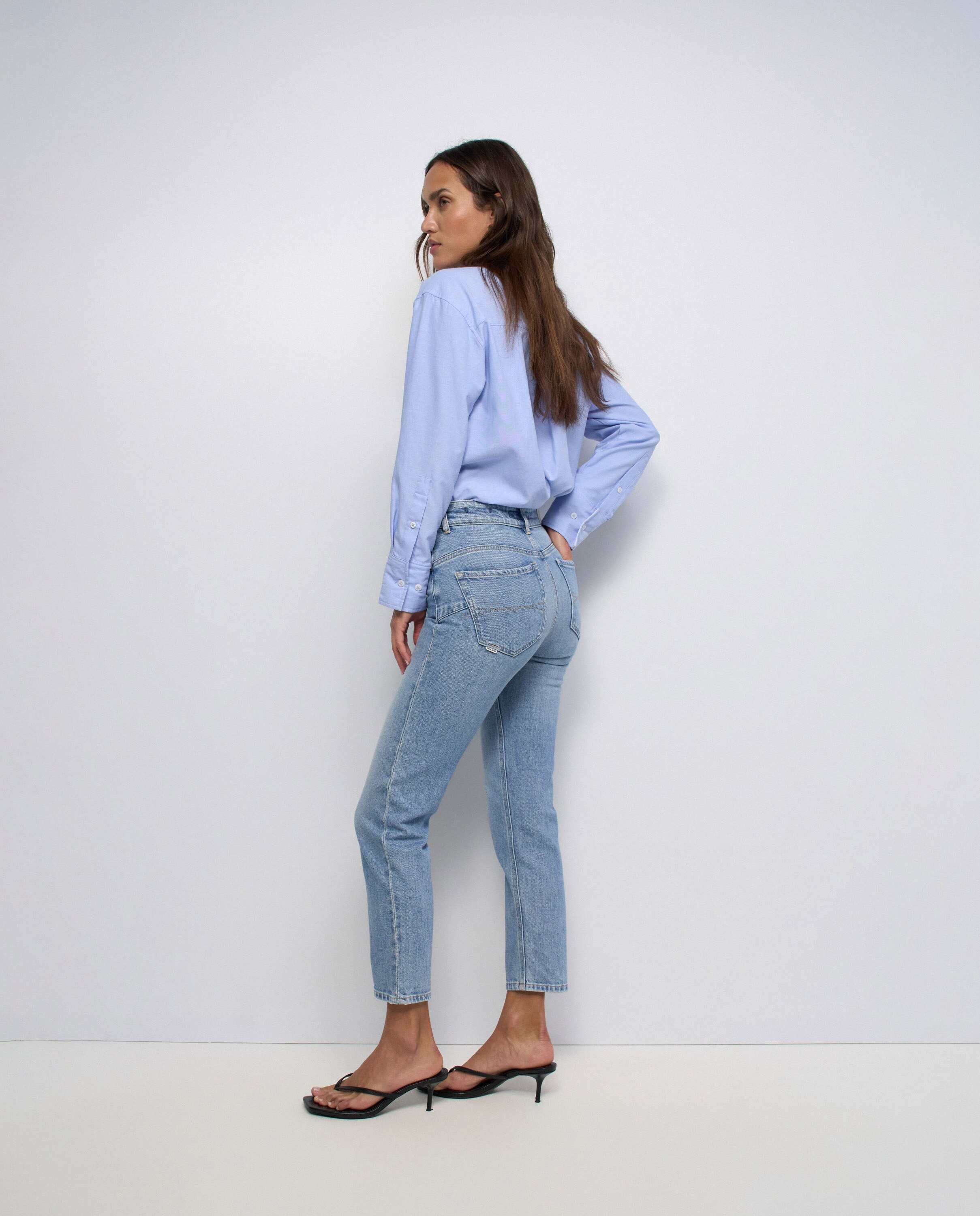 Jeans Faith Push In Cropped Slim Azul-2