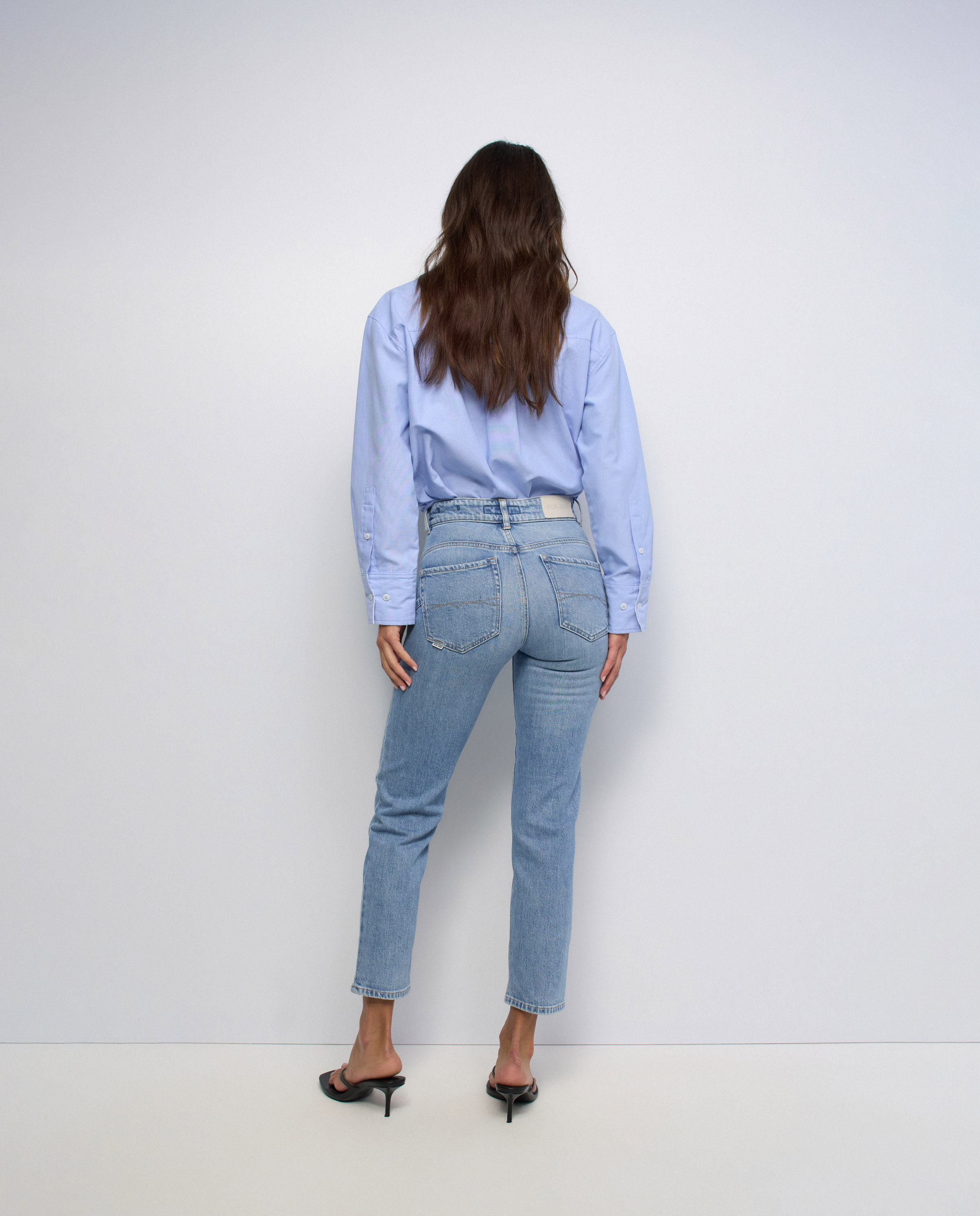 Jeans Faith Push In Cropped Slim Azul-3