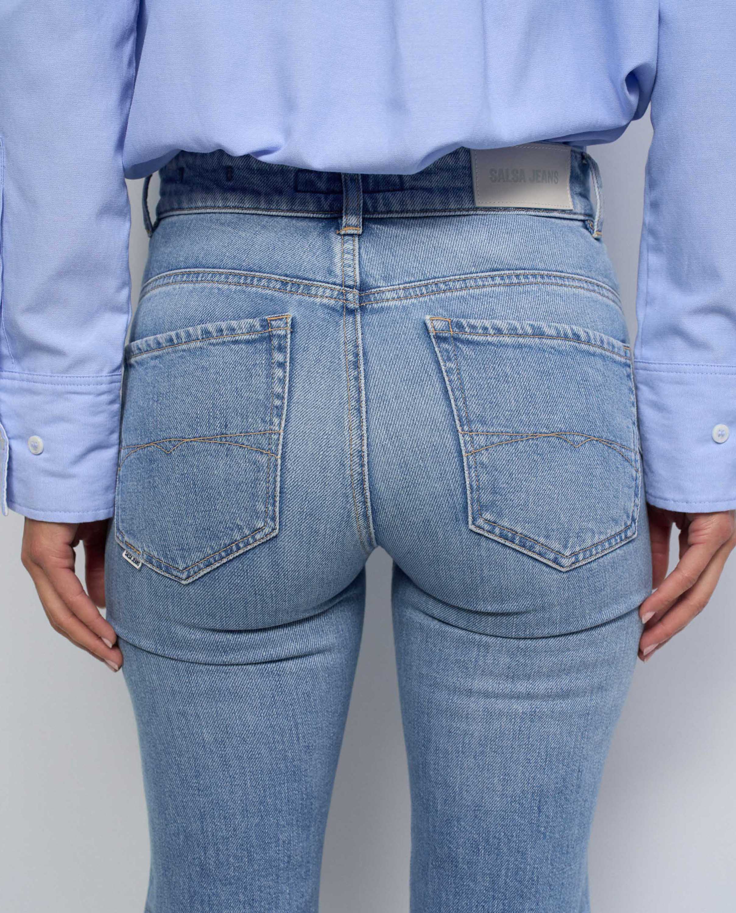 Jeans Faith Push In Cropped Slim Azul-4