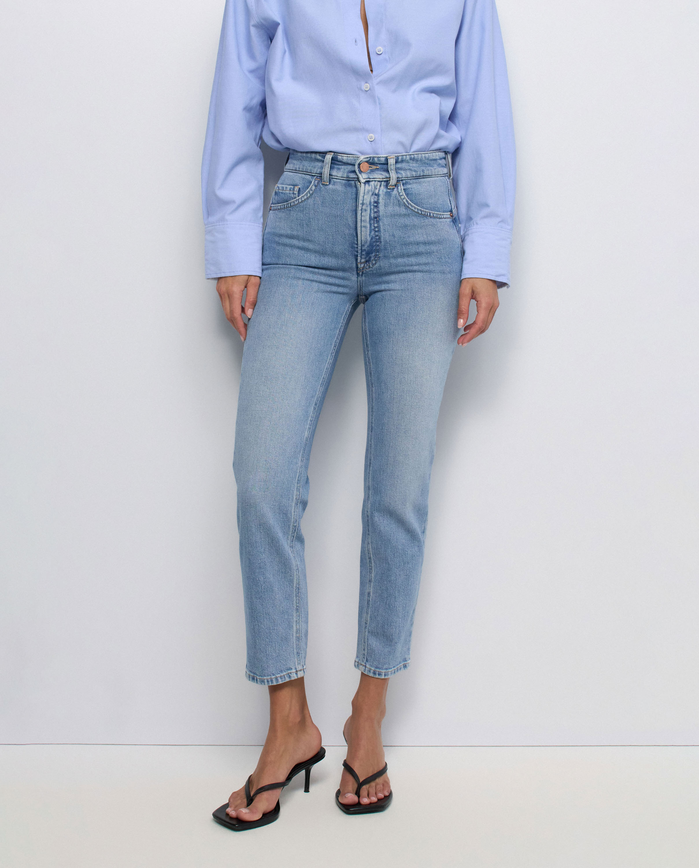 Jeans Faith Push In Cropped Slim Azul-5