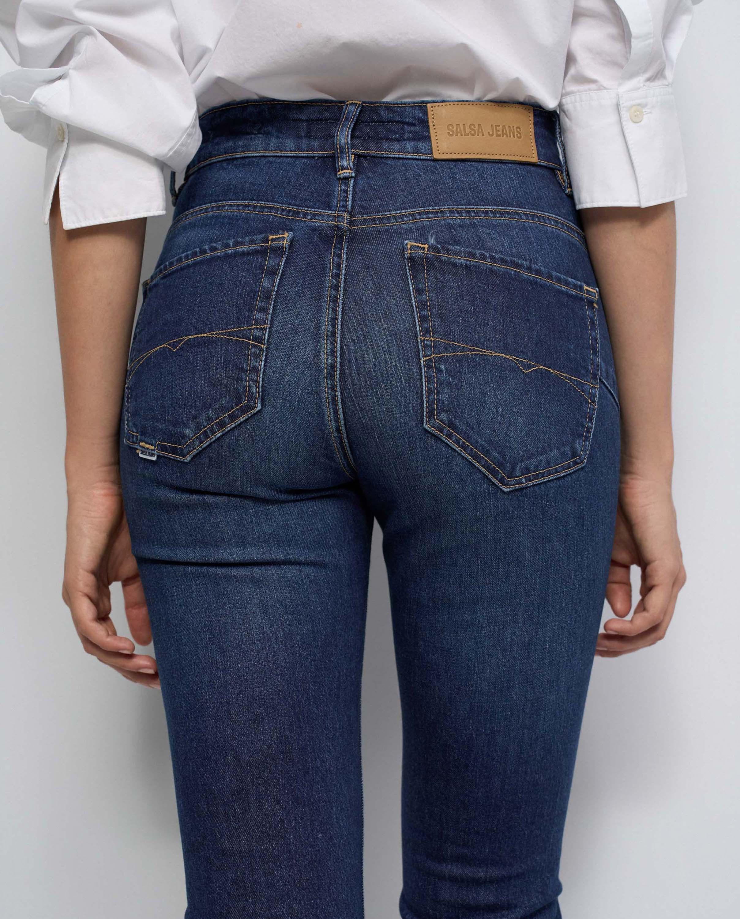 Jeans Faith Push In Cropped Slim Azul-4