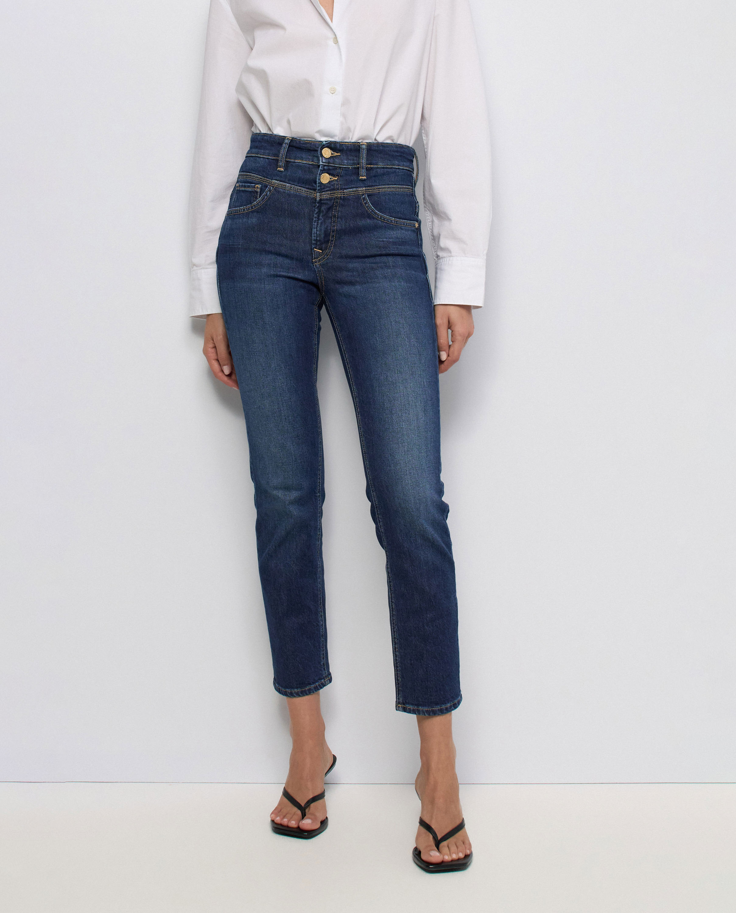 Jeans Faith Push In Cropped Slim Azul-5