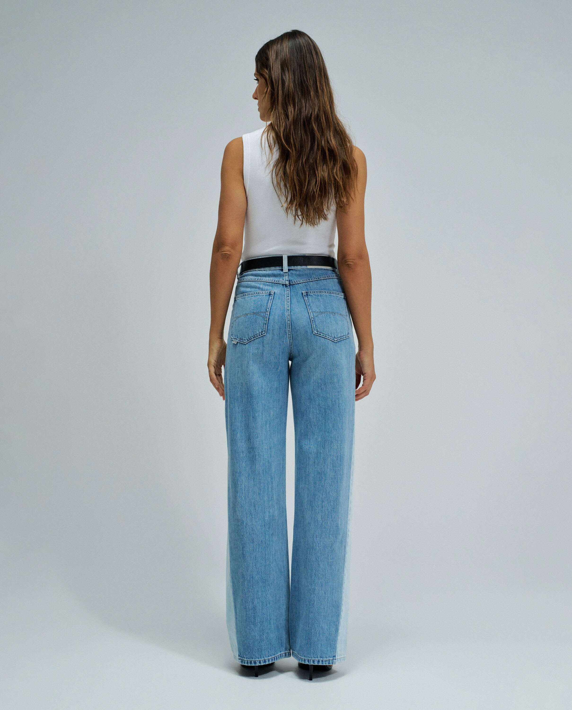 Jeans Wide Leg Azul-3