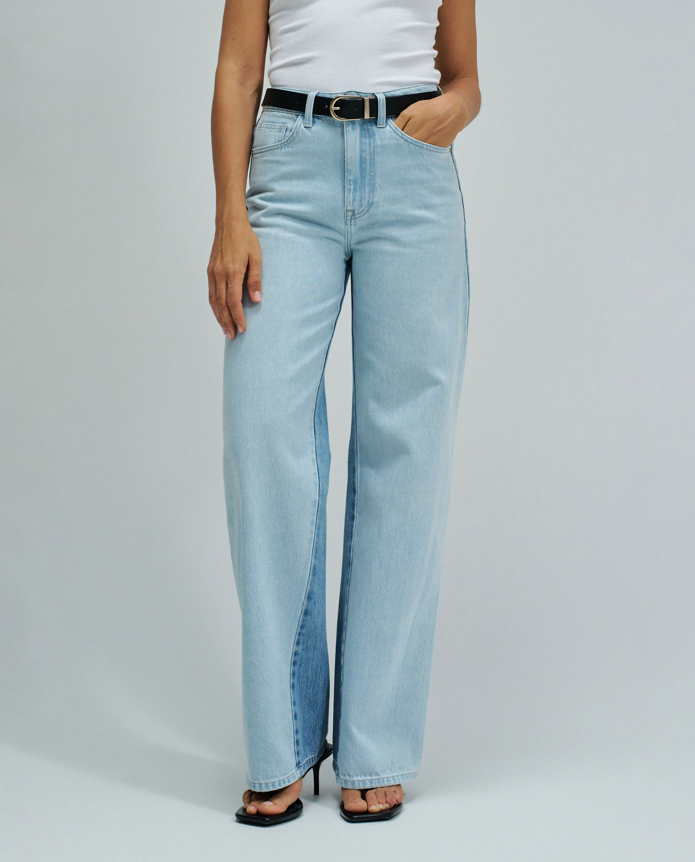 Jeans Wide Leg Azul-5