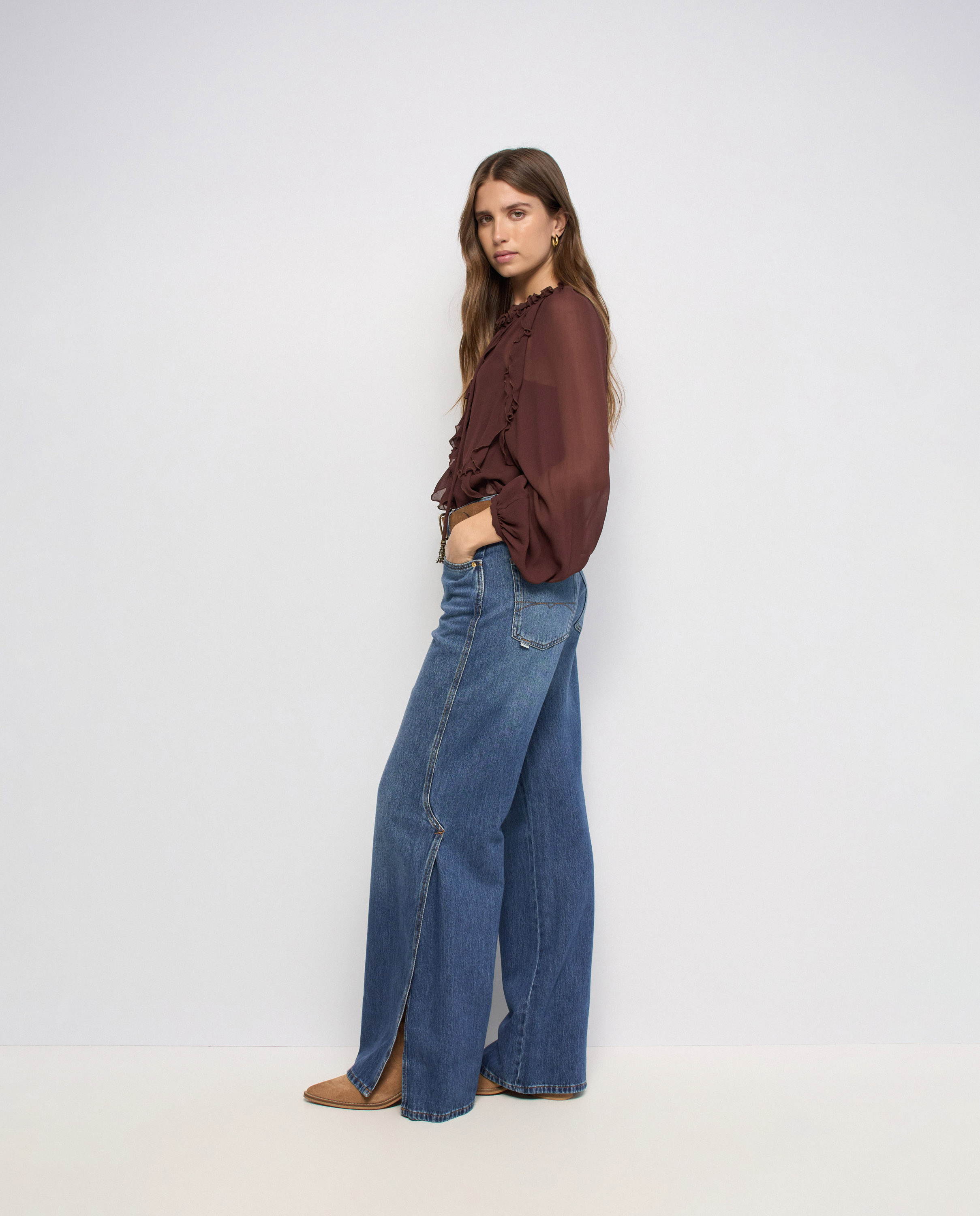 Jeans Wide Leg Azul-2