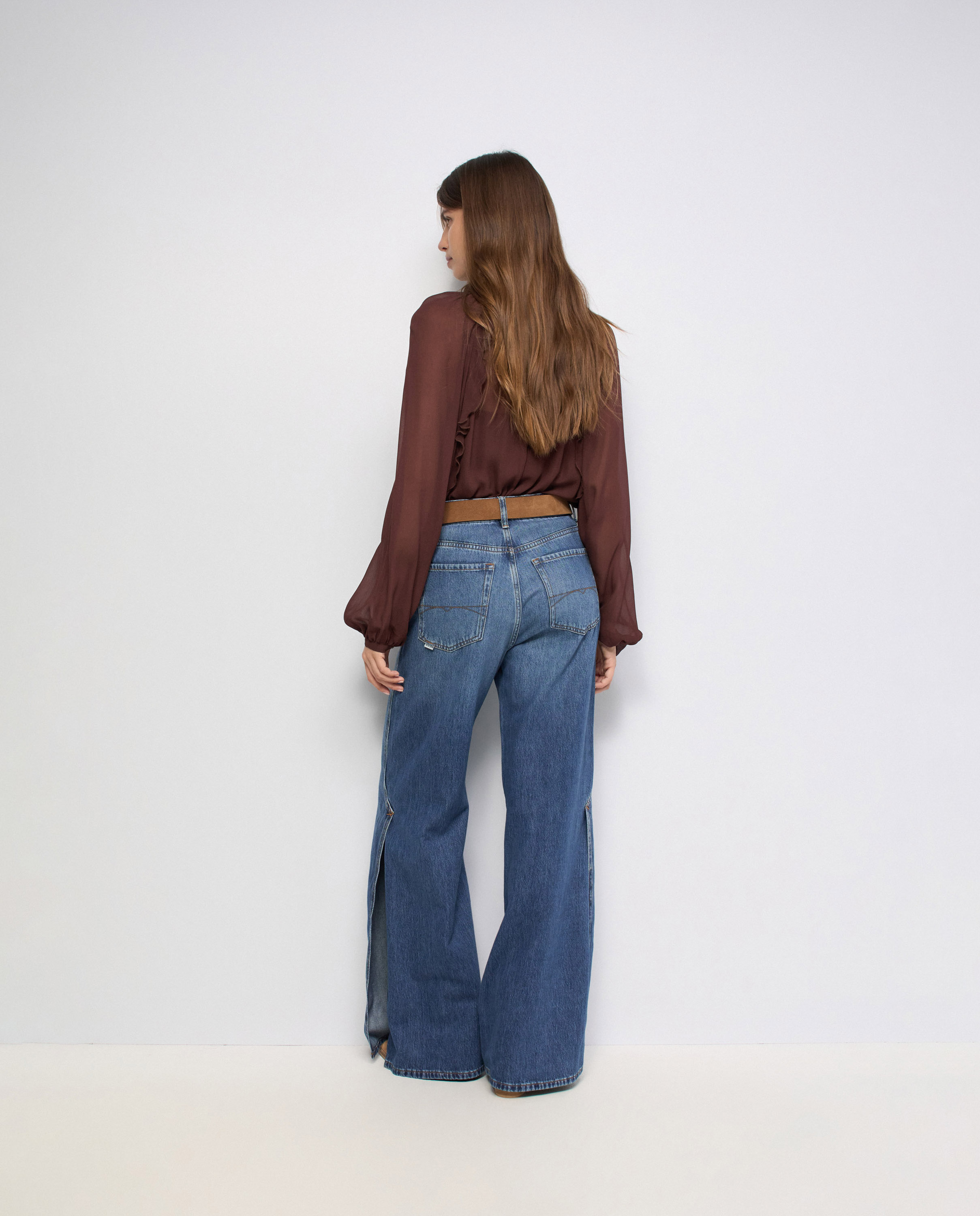 Jeans Wide Leg Azul-3