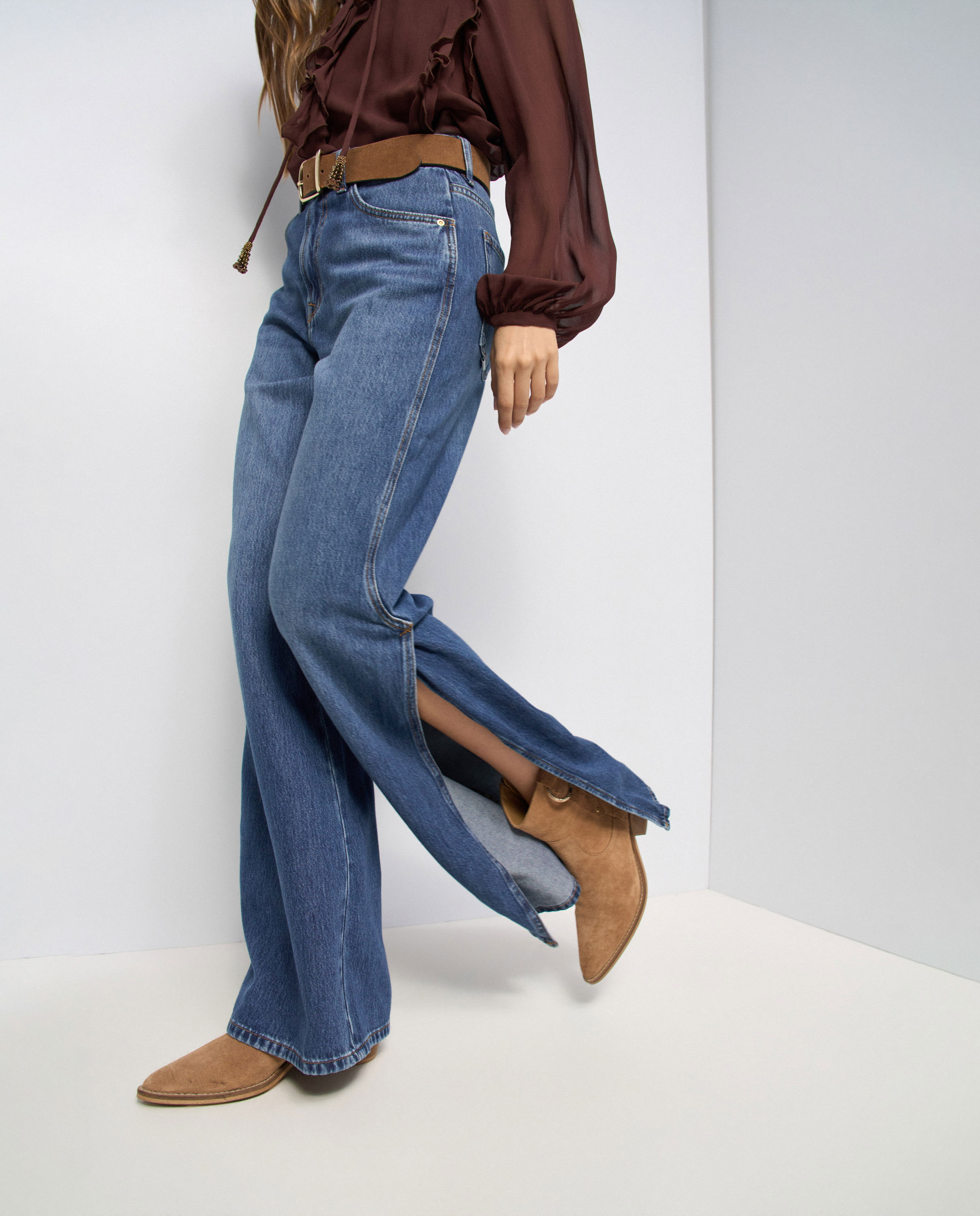 Jeans Wide Leg Azul-4