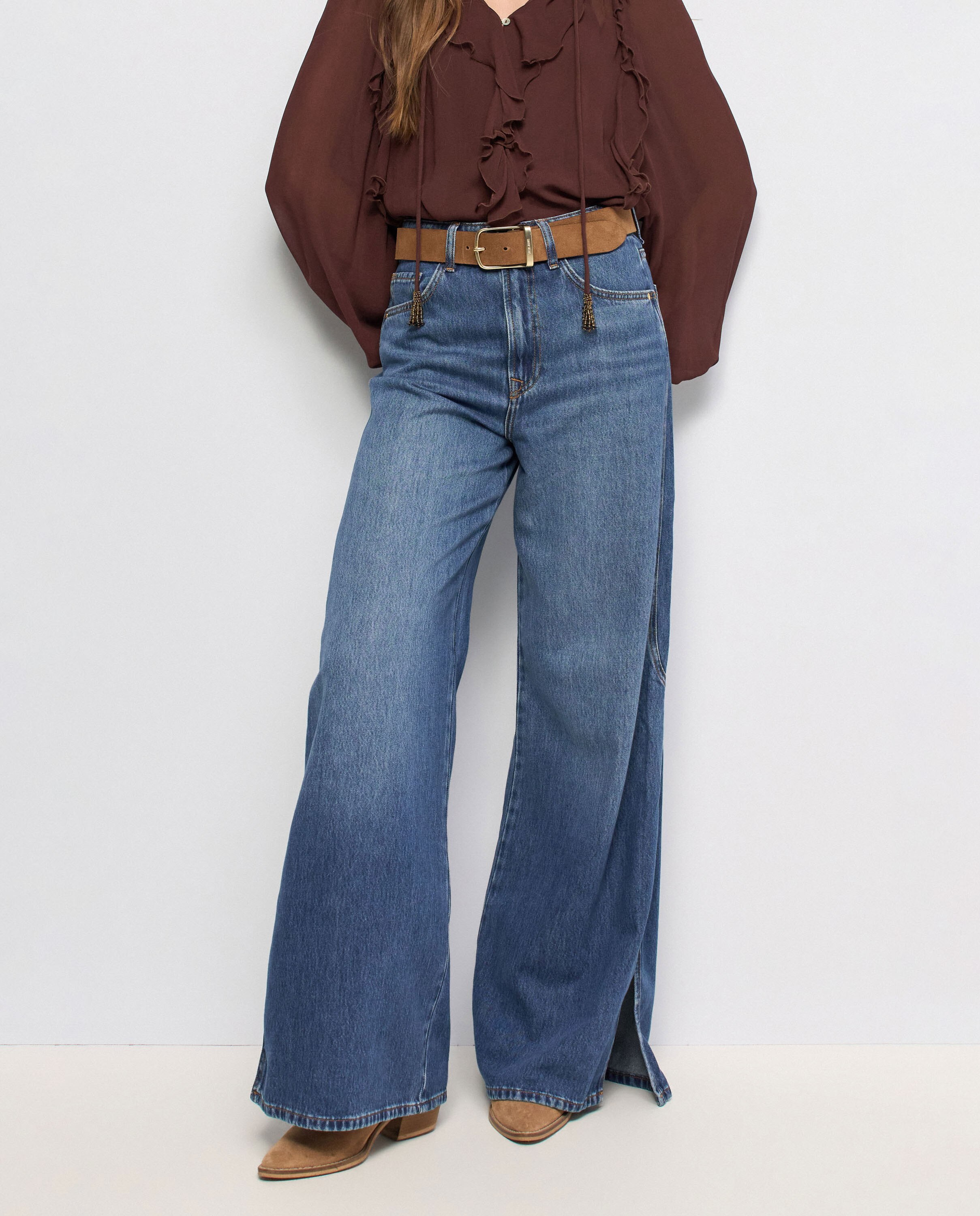 Jeans Wide Leg Azul-5