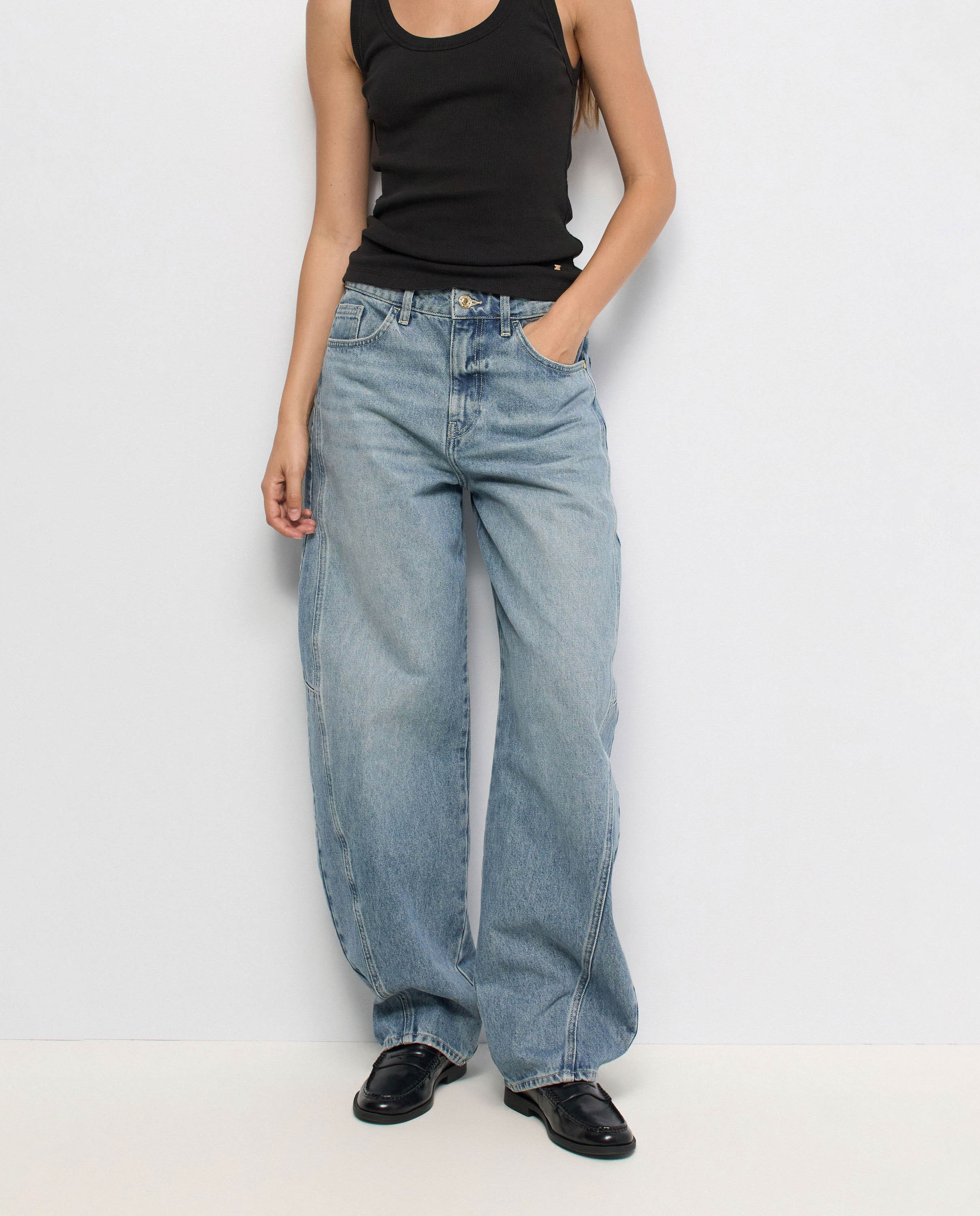 Jeans Barrel Branco-5