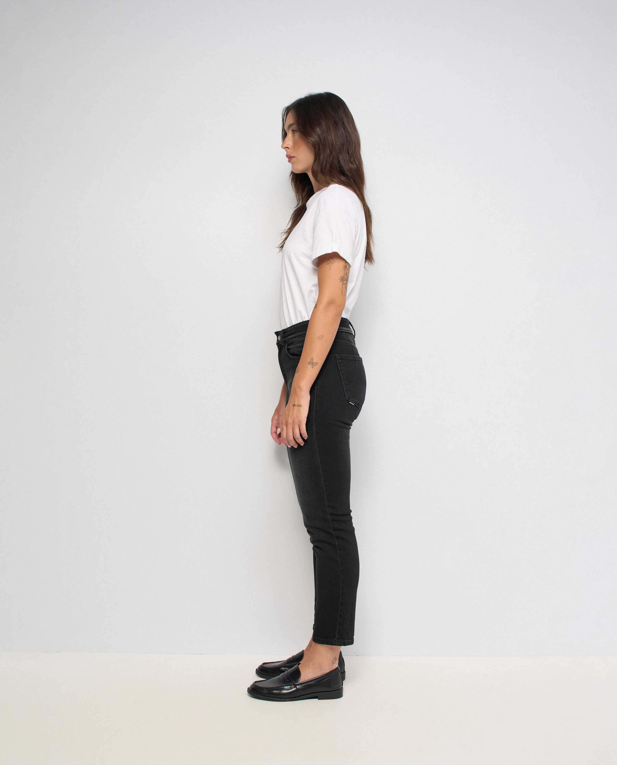 Jeans True Cropped Slim Preto-2